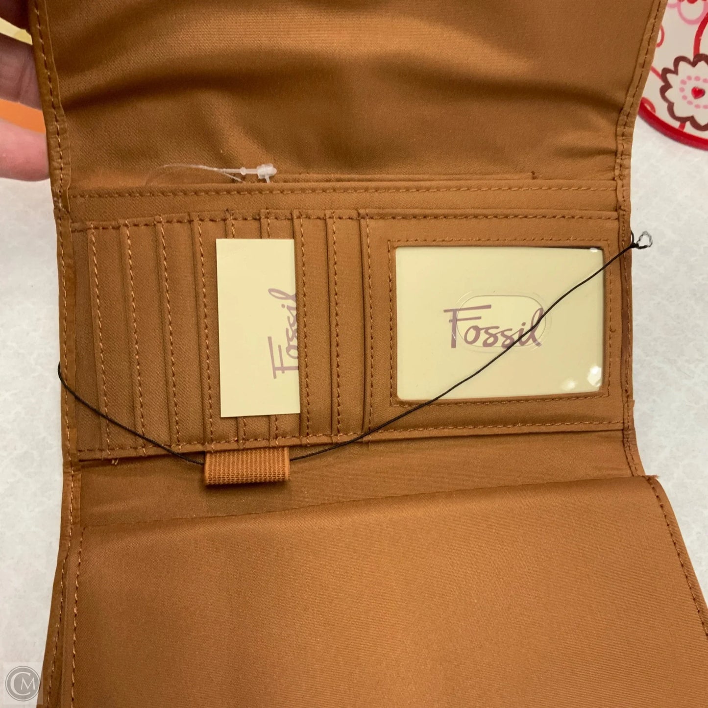 Wallet Leather By Fossil, Size: Large