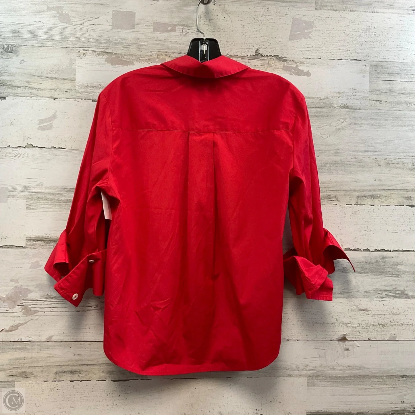 Blouse 3/4 Sleeve By Madewell In Red, Size: Xxs