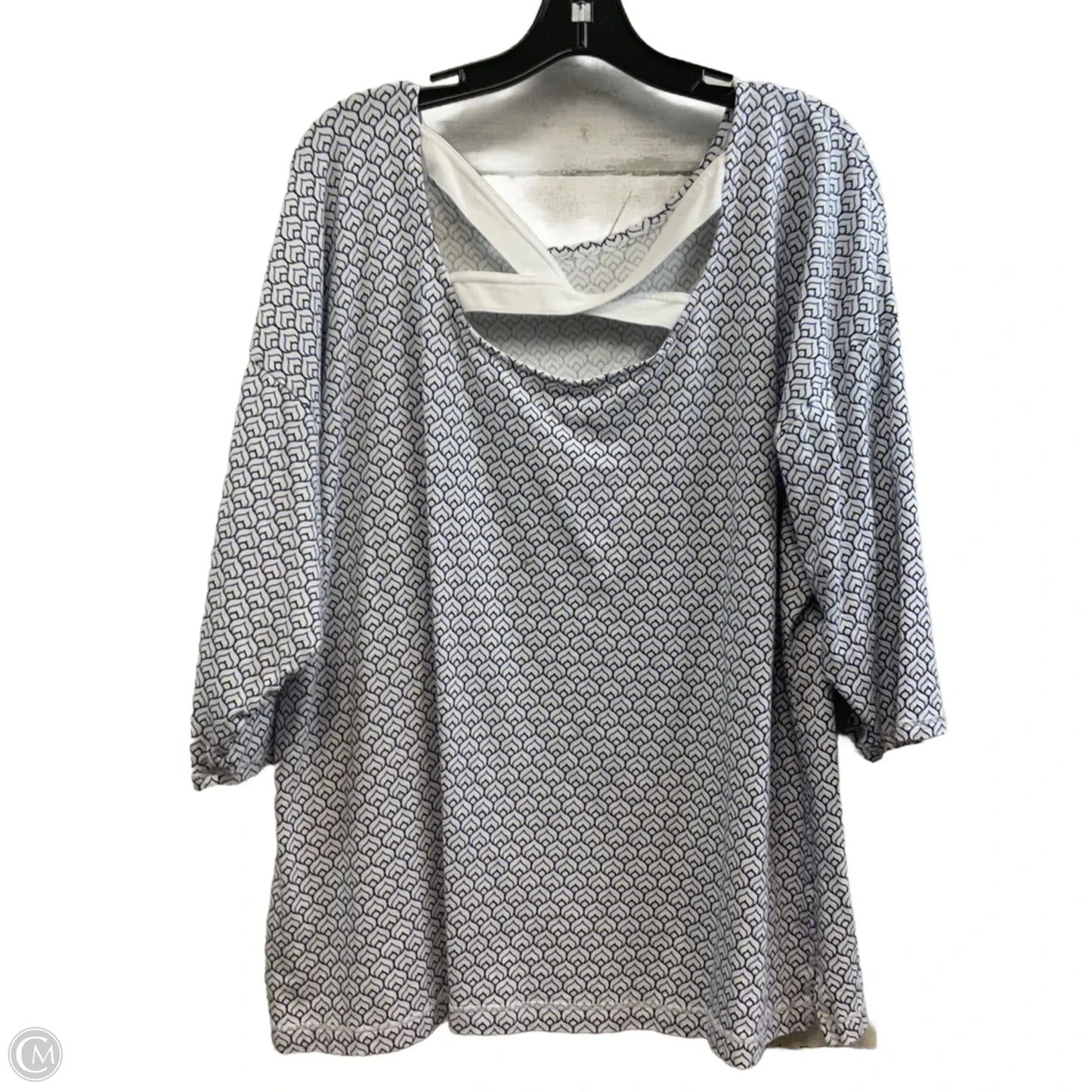 Top 3/4 Sleeve By Talbots In White, Size: 3x