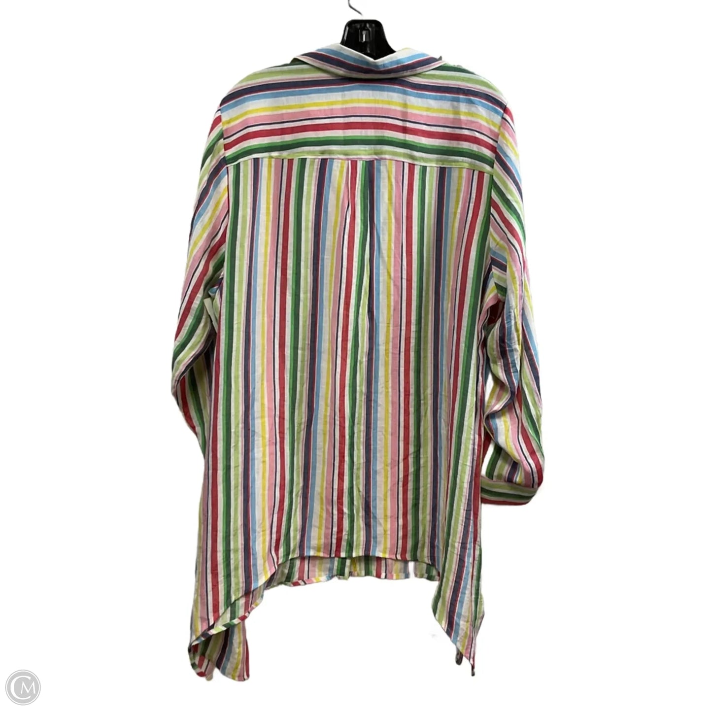 Blouse Long Sleeve By Zac And Rachel In White, Size: 2x