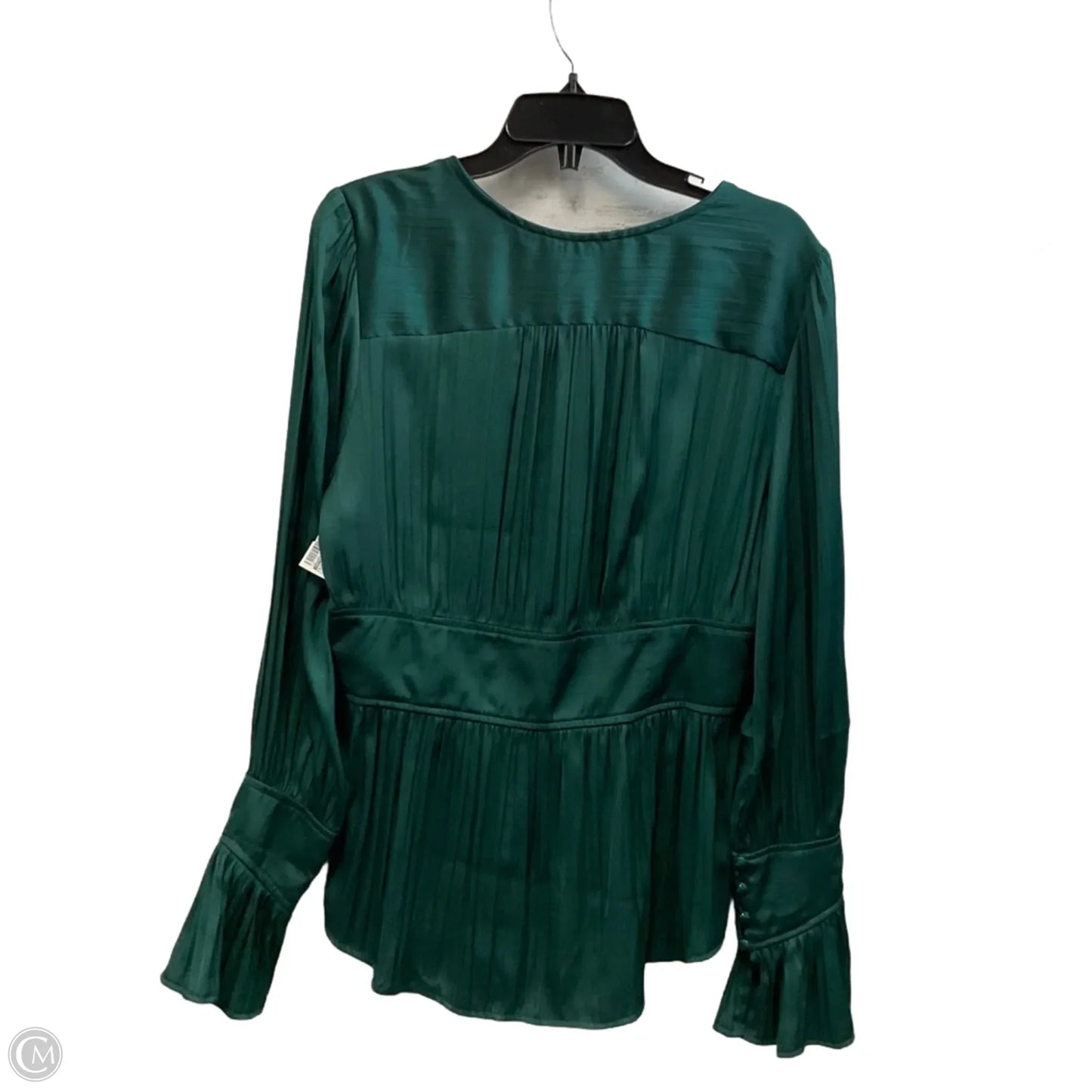 Blouse Long Sleeve By Anthropologie In Green, Size: L