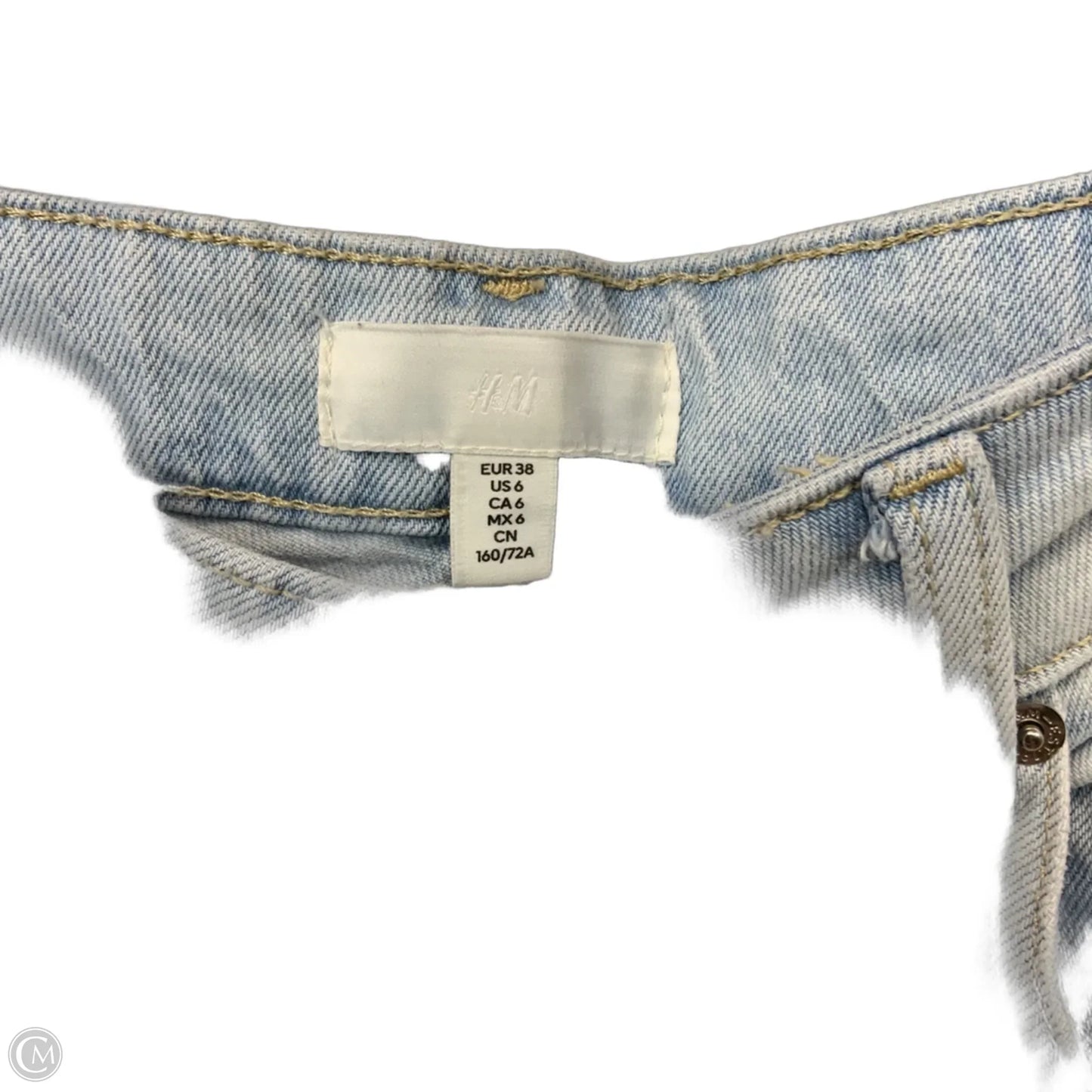 Jeans Wide Leg By H&m In Blue Denim, Size: 6