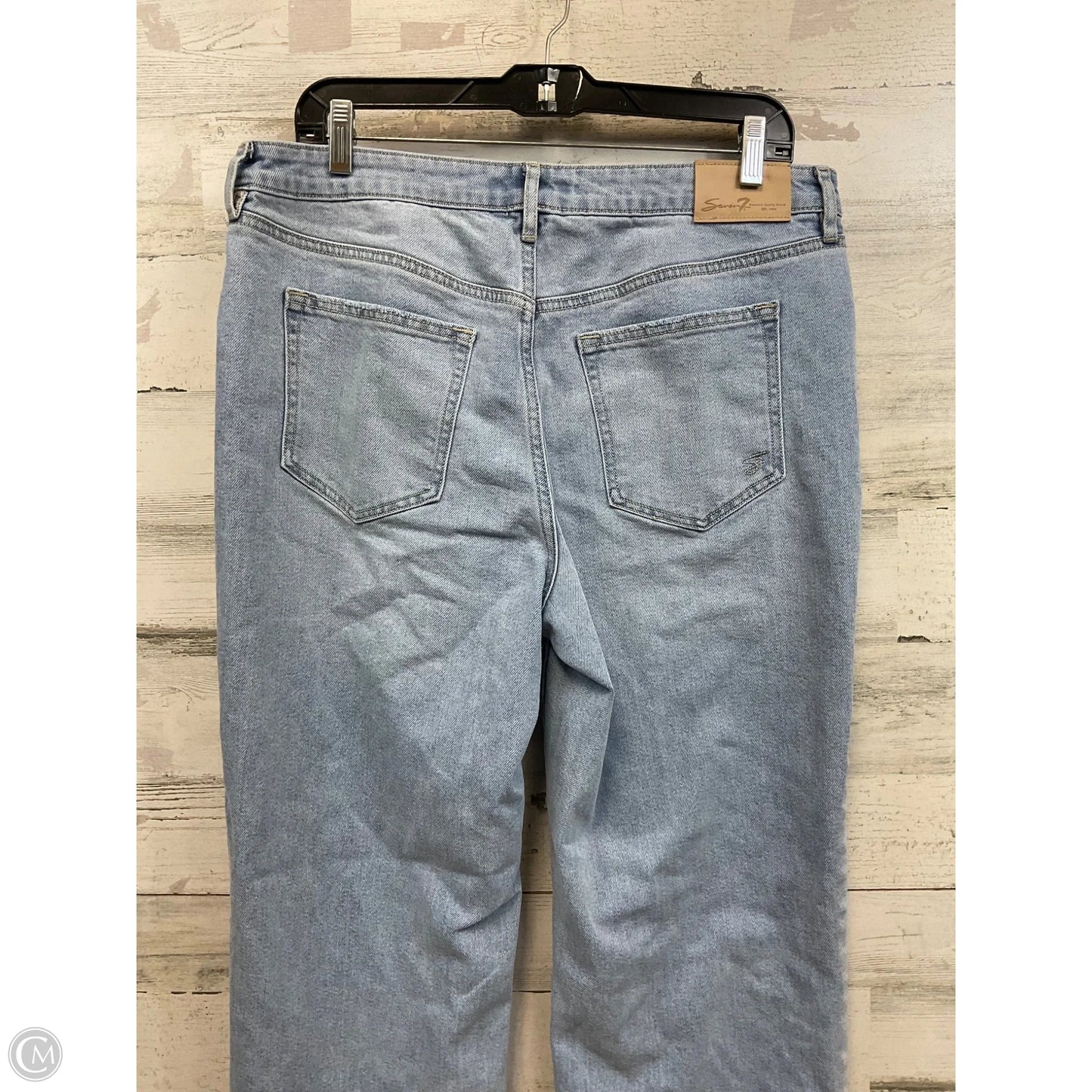Jeans Straight By Seven 7 In Blue Denim, Size: 10
