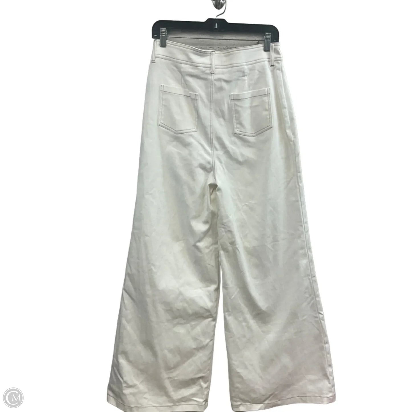 Jeans Wide Leg By Flying Tomato In White Denim, Size: L