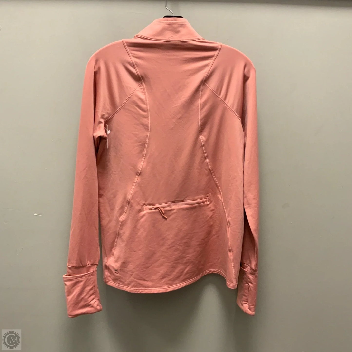 Athletic Top Long Sleeve Collar By Athleta In Orange, Size: S