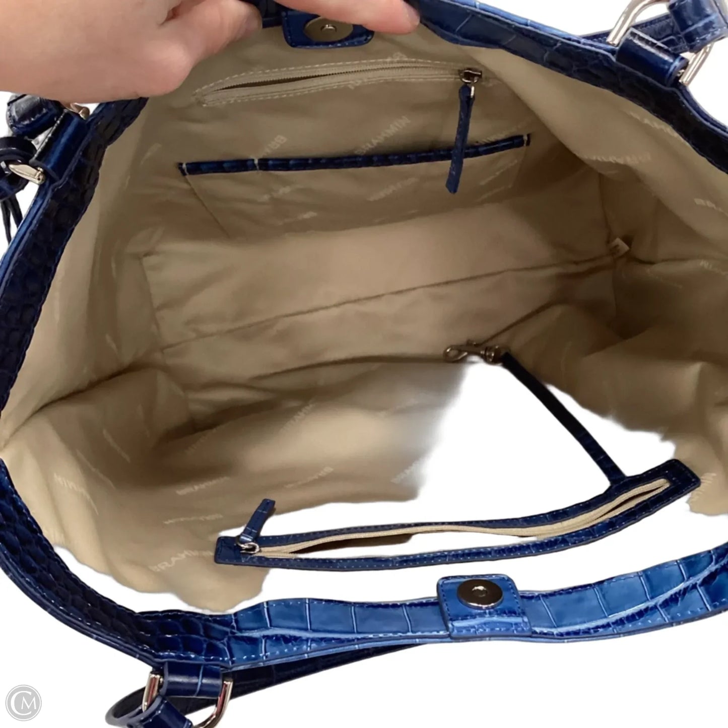 Handbag Designer By Brahmin, Size: Large