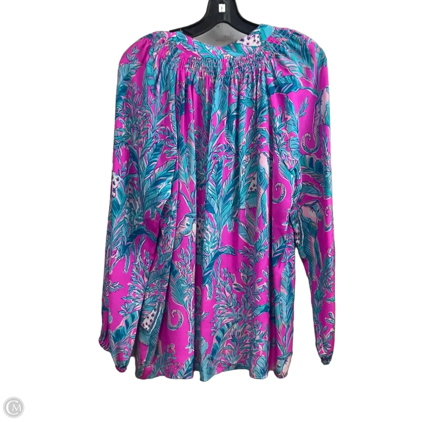 Blouse Long Sleeve By Lilly Pulitzer In Pink, Size: Xl