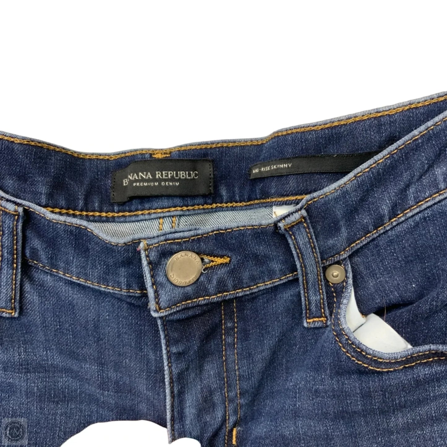 Jeans Skinny By Banana Republic In Blue Denim, Size: 8