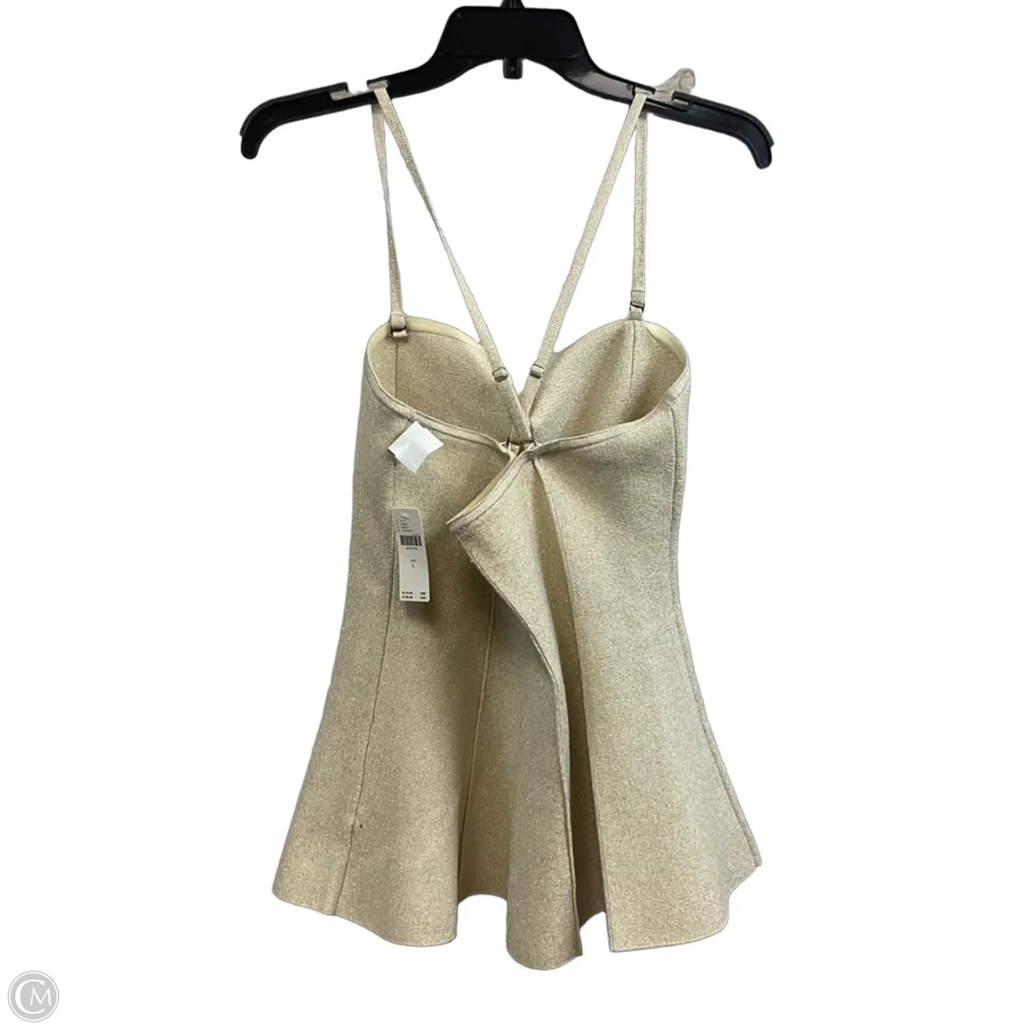 Top Sleeveless By Anthropologie In Gold, Size: L