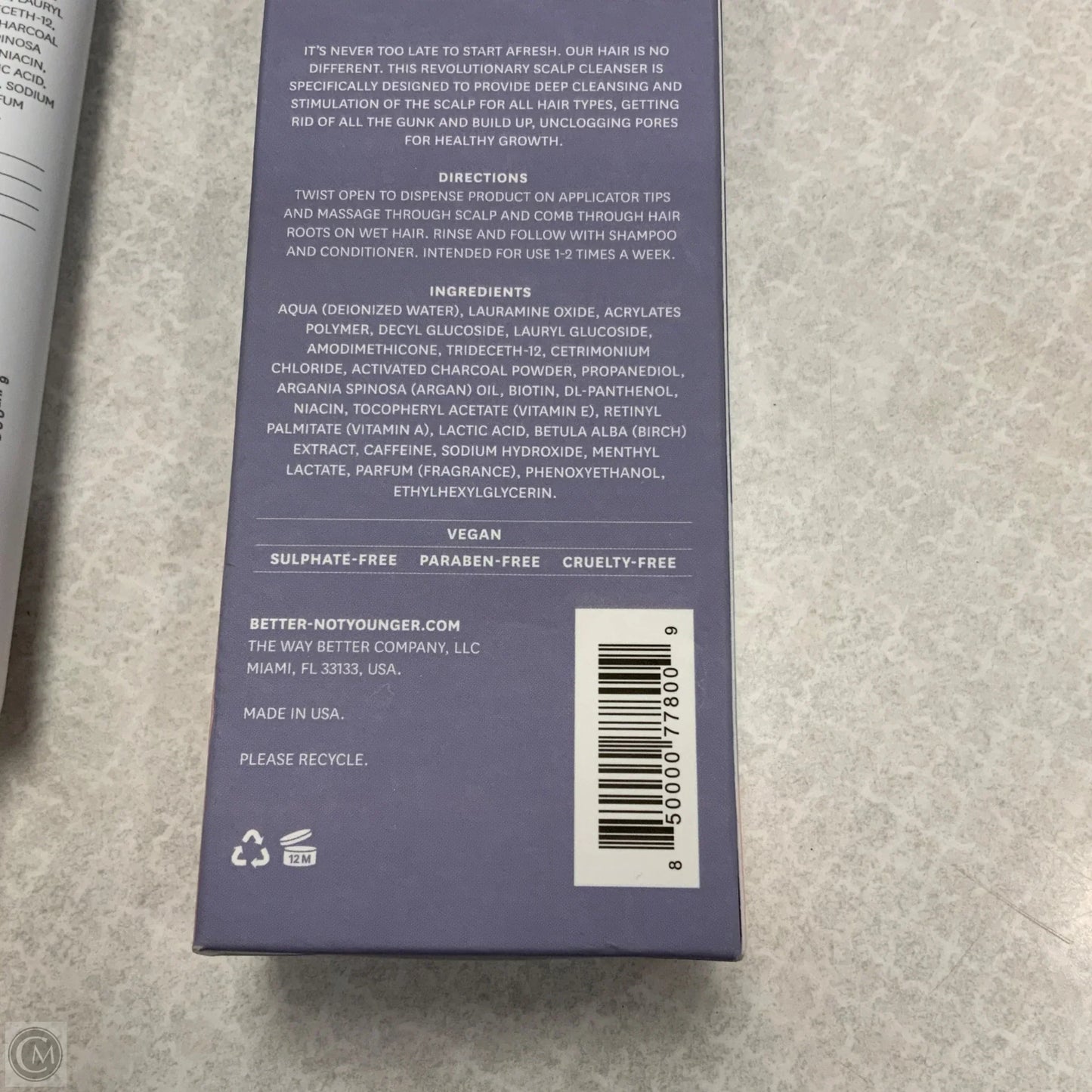 Scalp cleanser By better not younger