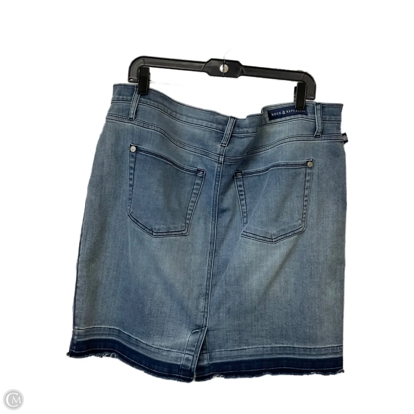 Skirt Mini & Short By Rock And Republic In Blue Denim, Size: 18