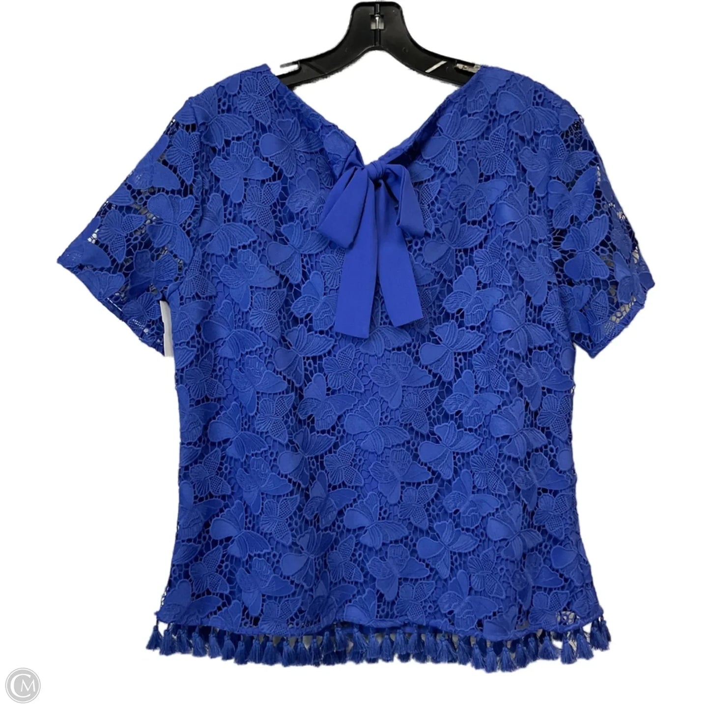 Blouse Short Sleeve By Talbots In Blue, Size: M
