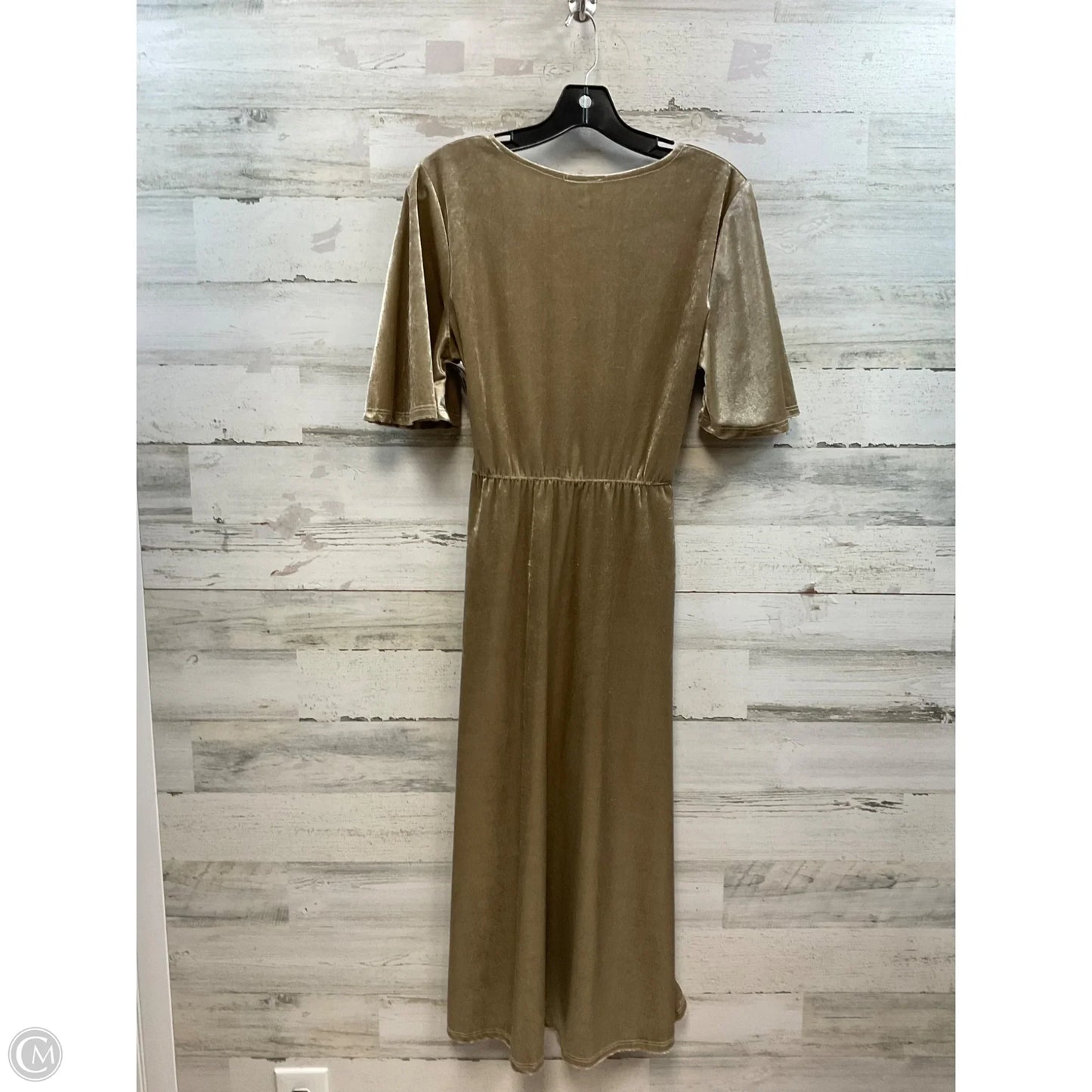 Dress Casual Midi By Bibi In Gold, Size: M