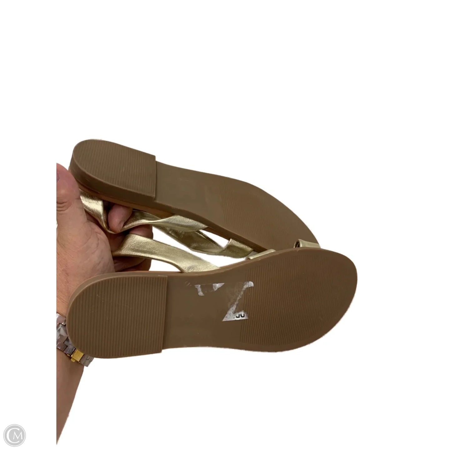 Sandals Flats By Steve Madden In Gold, Size: 8.5