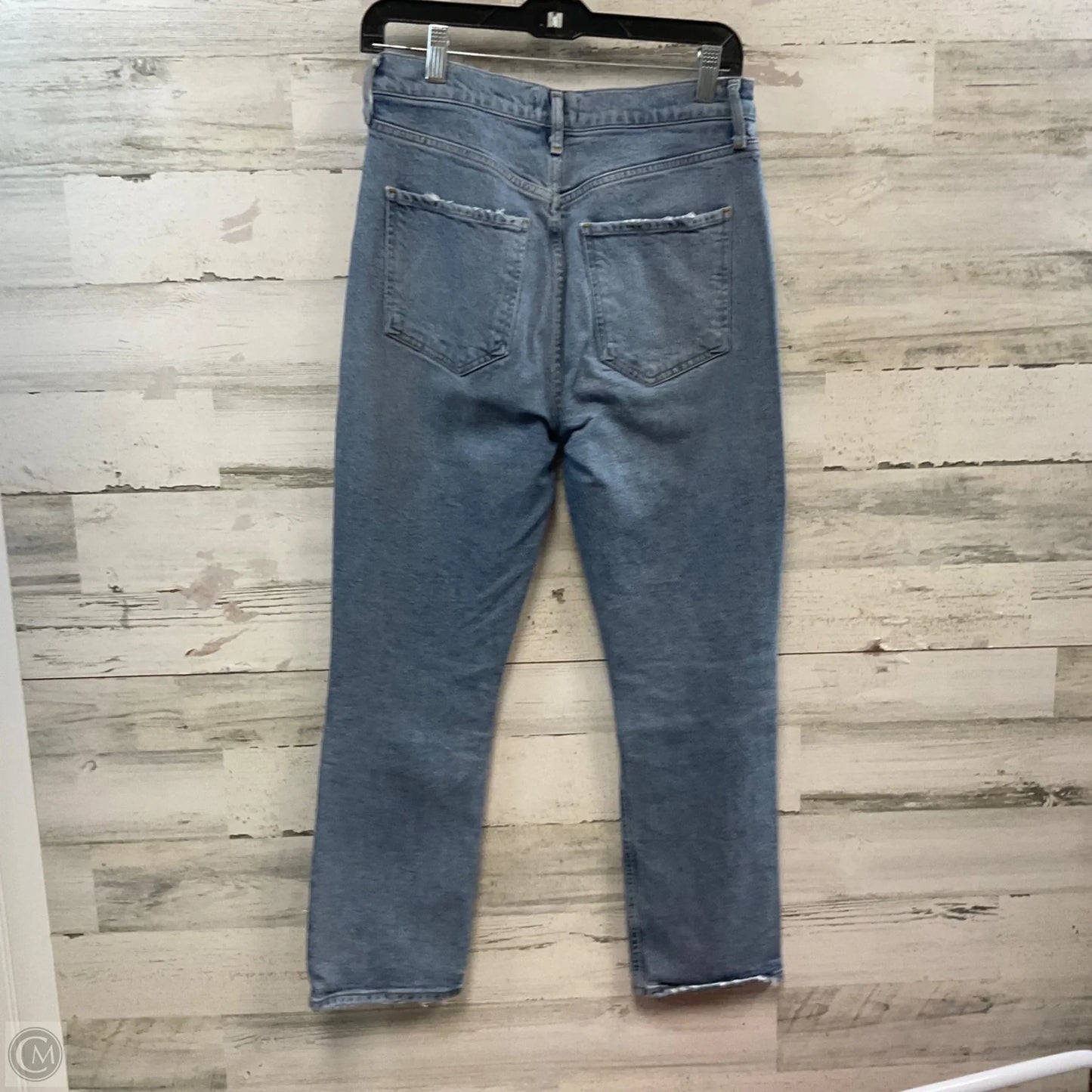 Jeans Straight By Agolde In Blue Denim, Size: 6