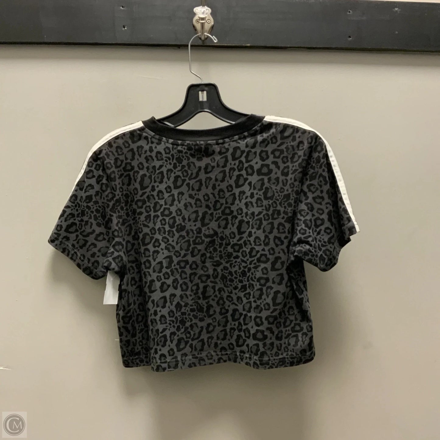 Athletic Top Short Sleeve By Adidas In Black, Size: S