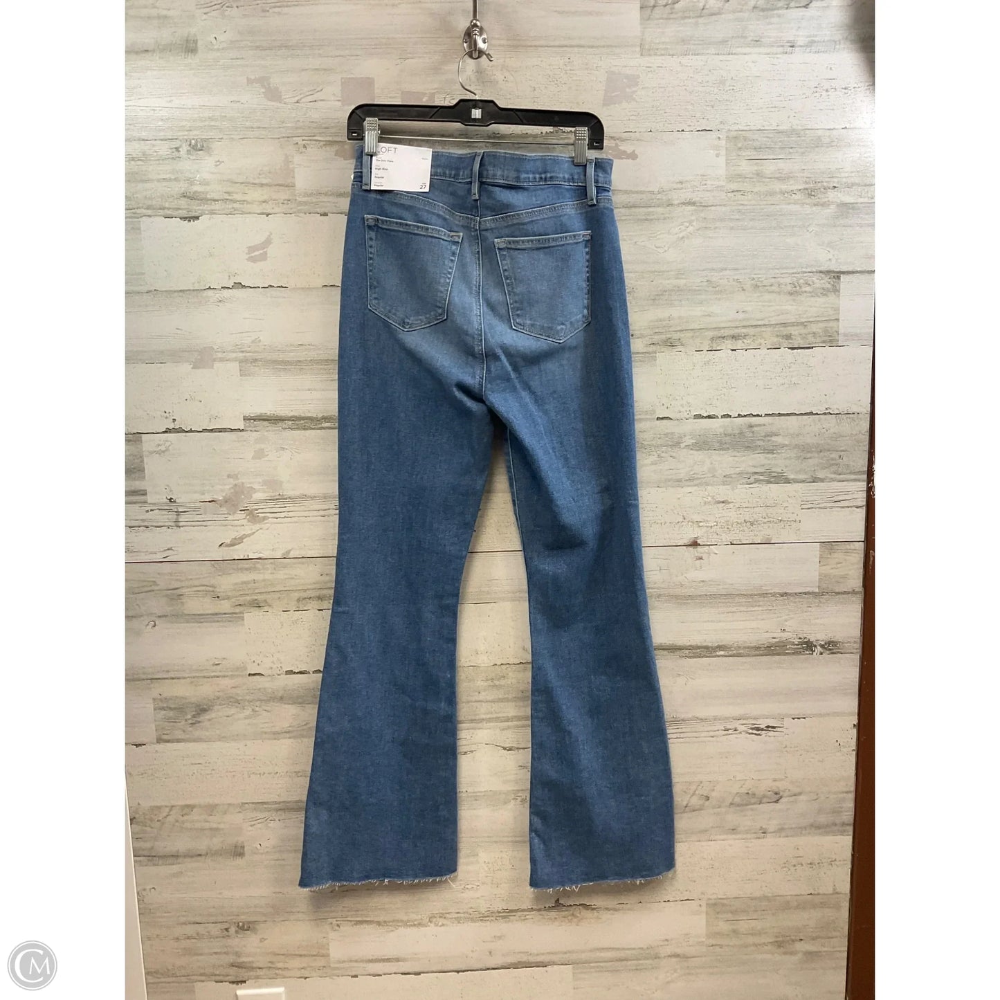 Jeans Flared By Loft In Blue Denim, Size: 4