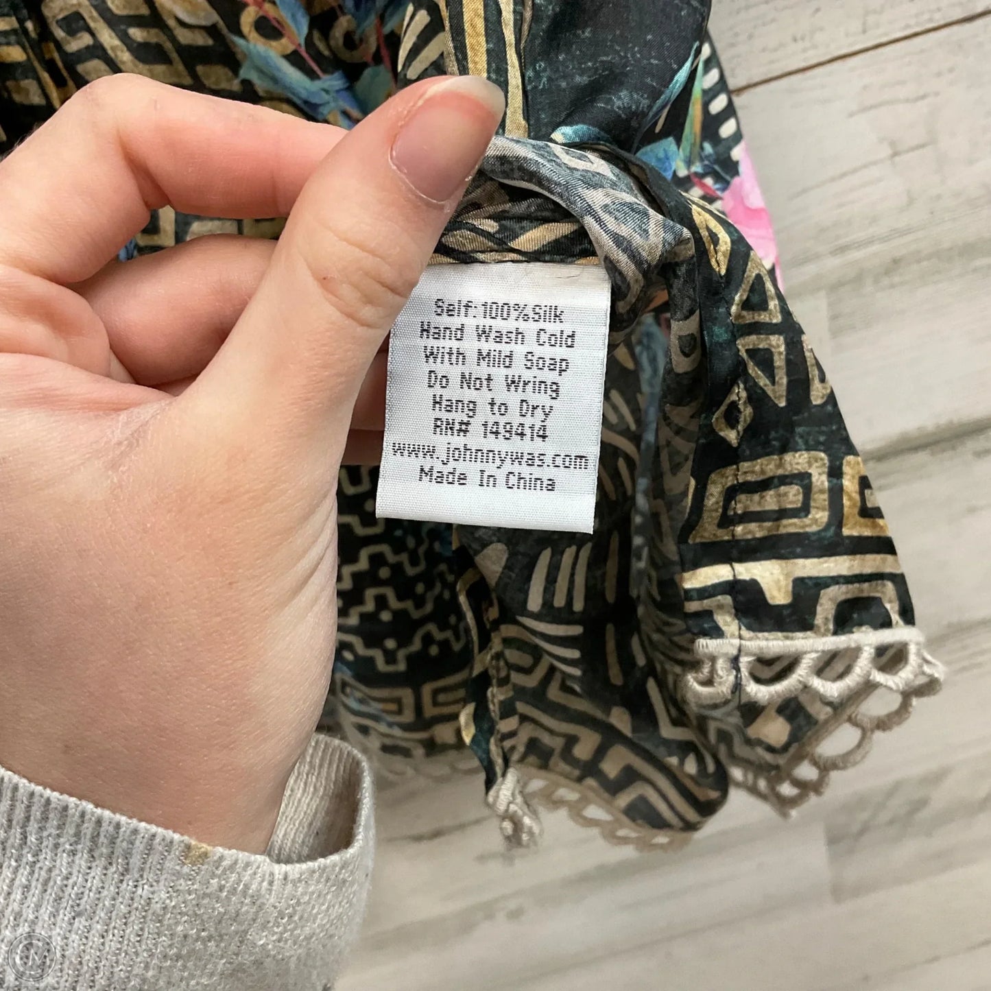 Cardigan By Johnny Was In Grey, Size: M