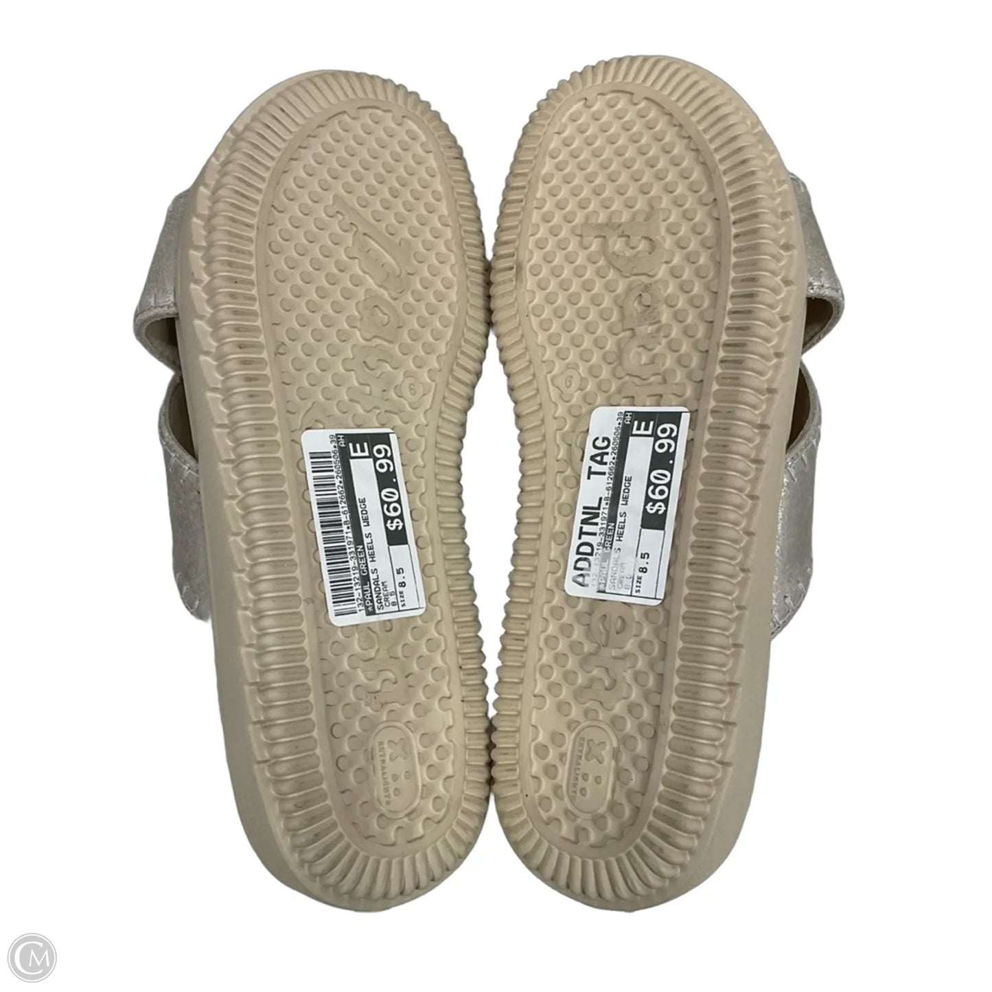 Sandals Heels Wedge By Paul Green In Cream, Size: 8.5
