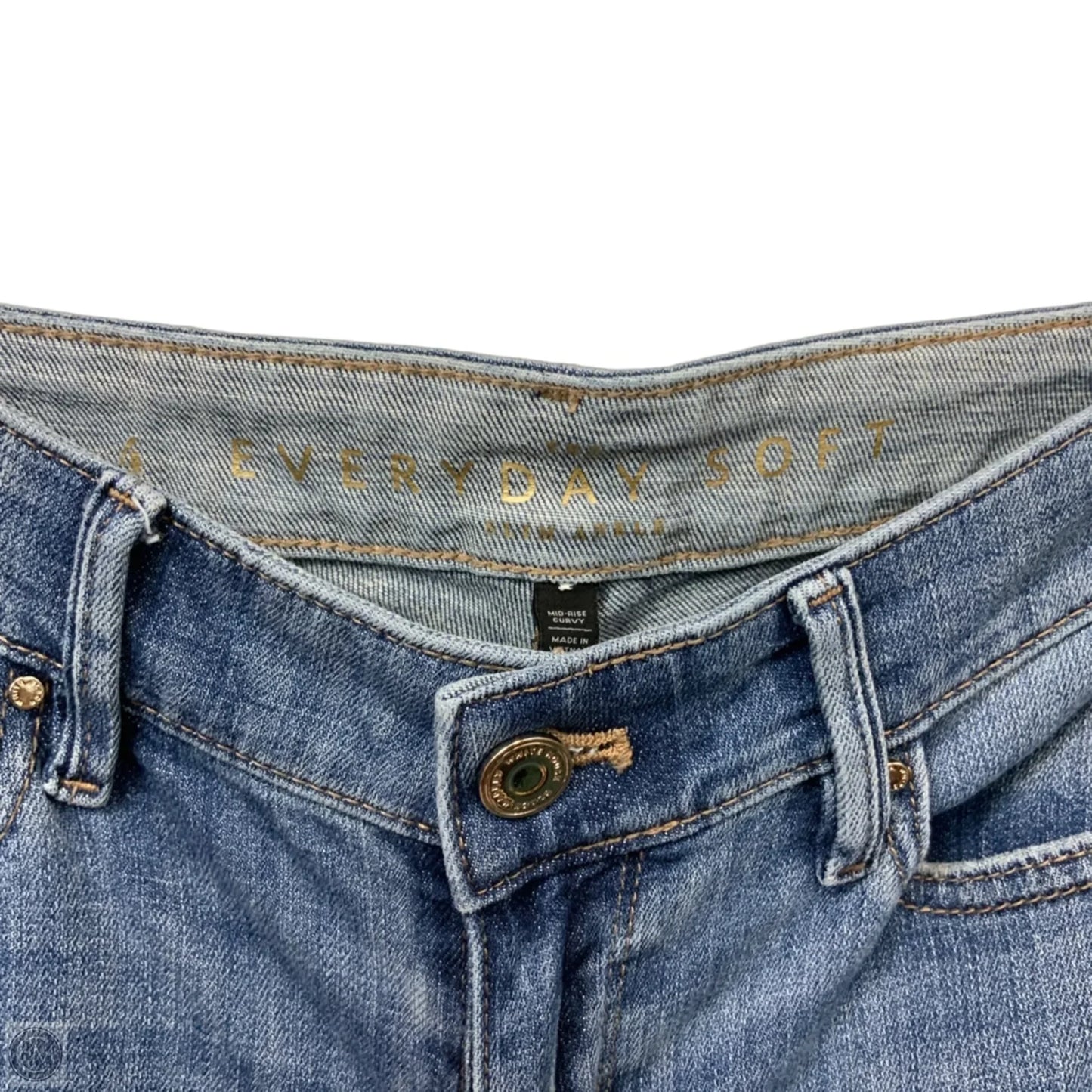 Jeans Straight By White House Black Market In Blue Denim, Size: 4