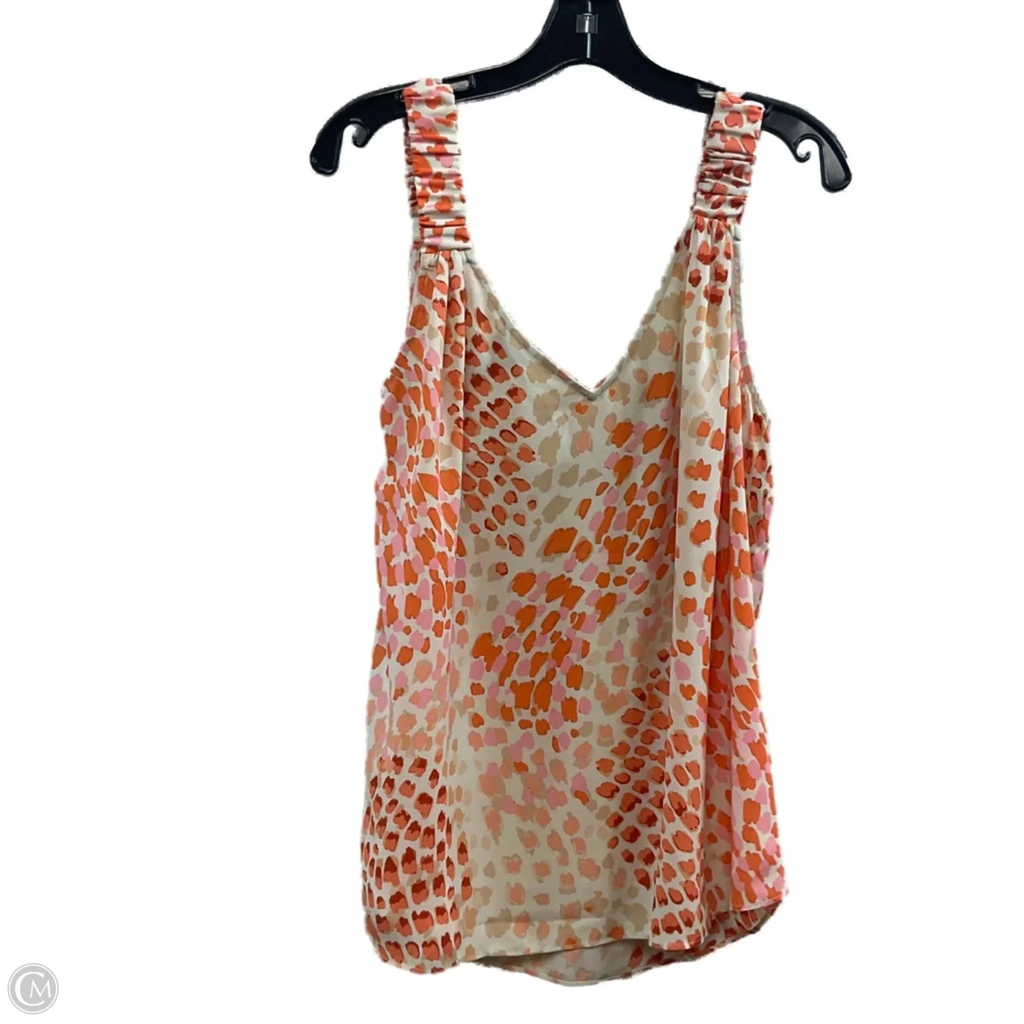 Blouse Sleeveless By Cabi In Orange & Pink, Size: M