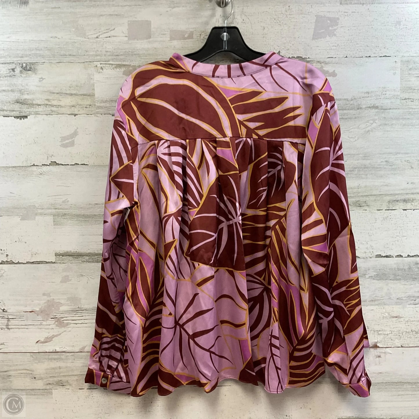 Blouse Long Sleeve By Fate In Pink, Size: M