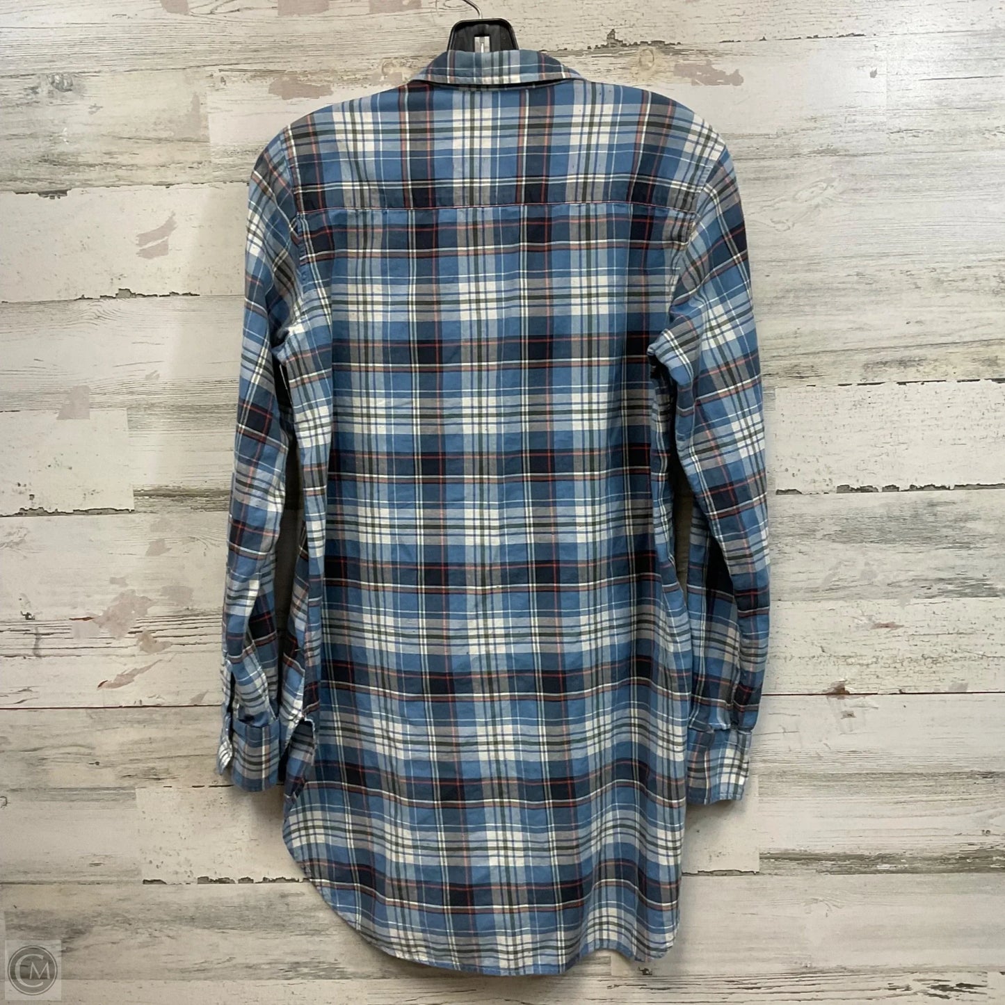 Blouse Long Sleeve By Frank And Eileen In Blue, Size: S