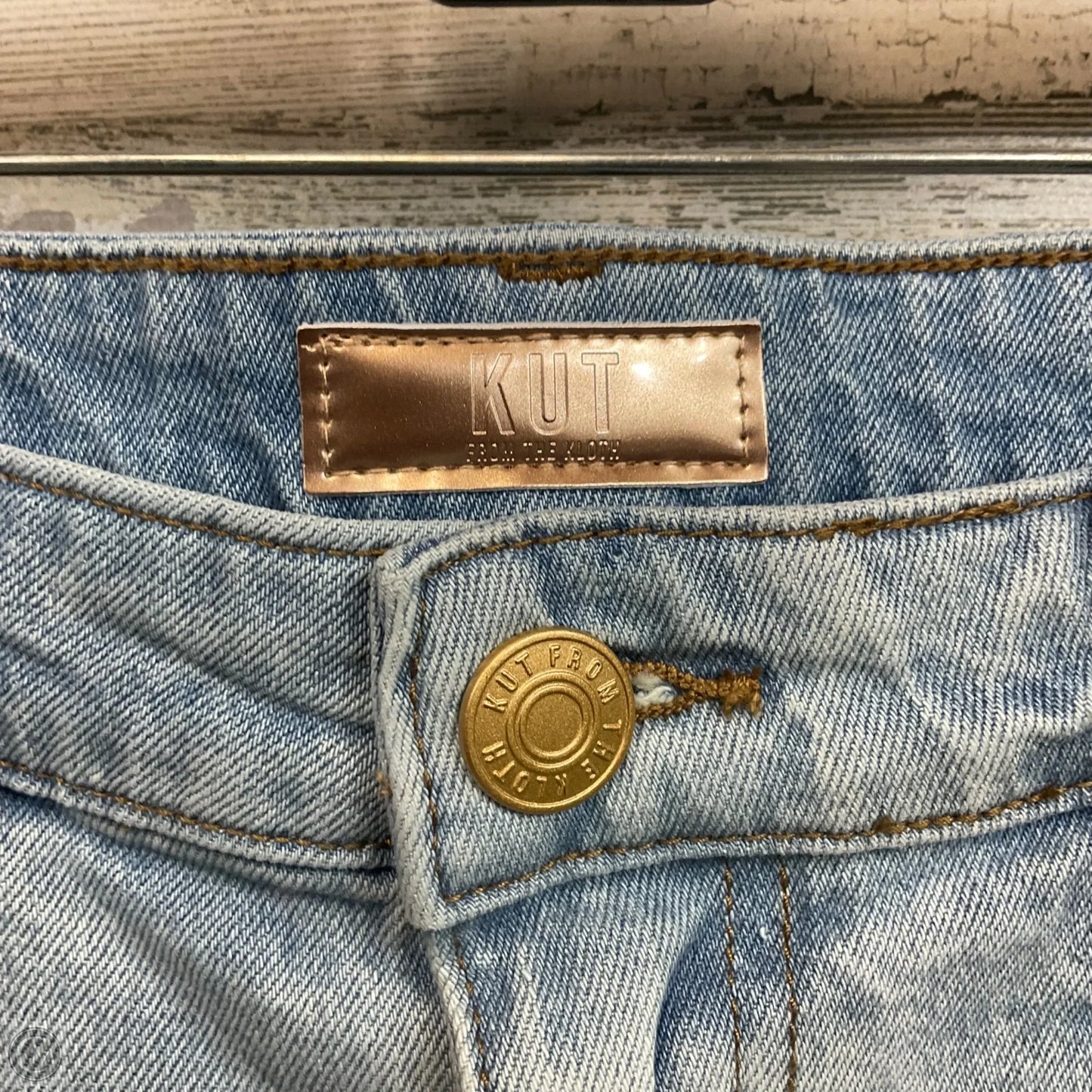 Jeans Straight By Kut In Blue Denim, Size: 0