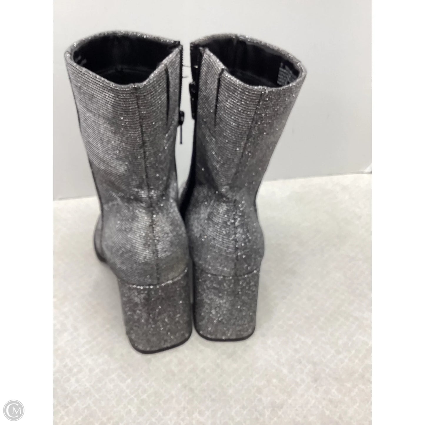 Boots Ankle Heels By A New Day In Silver, Size: 11