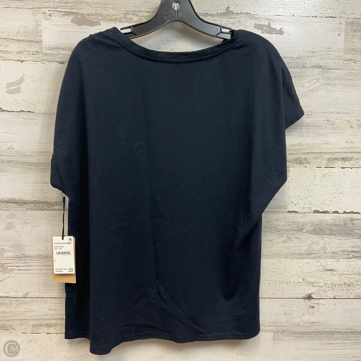 Top Short Sleeve By Halogen In Navy, Size: L