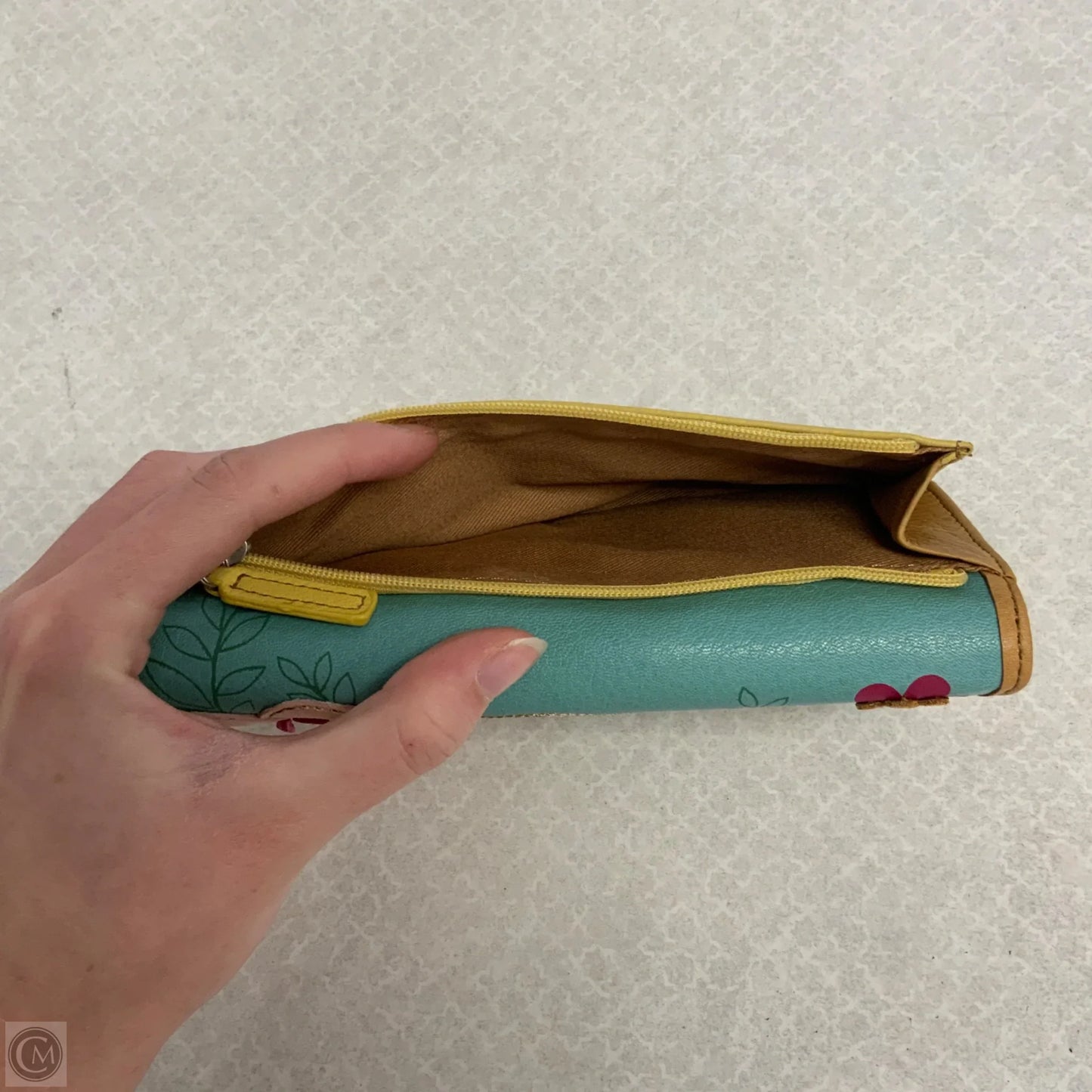 Wallet Leather By Fossil, Size: Large