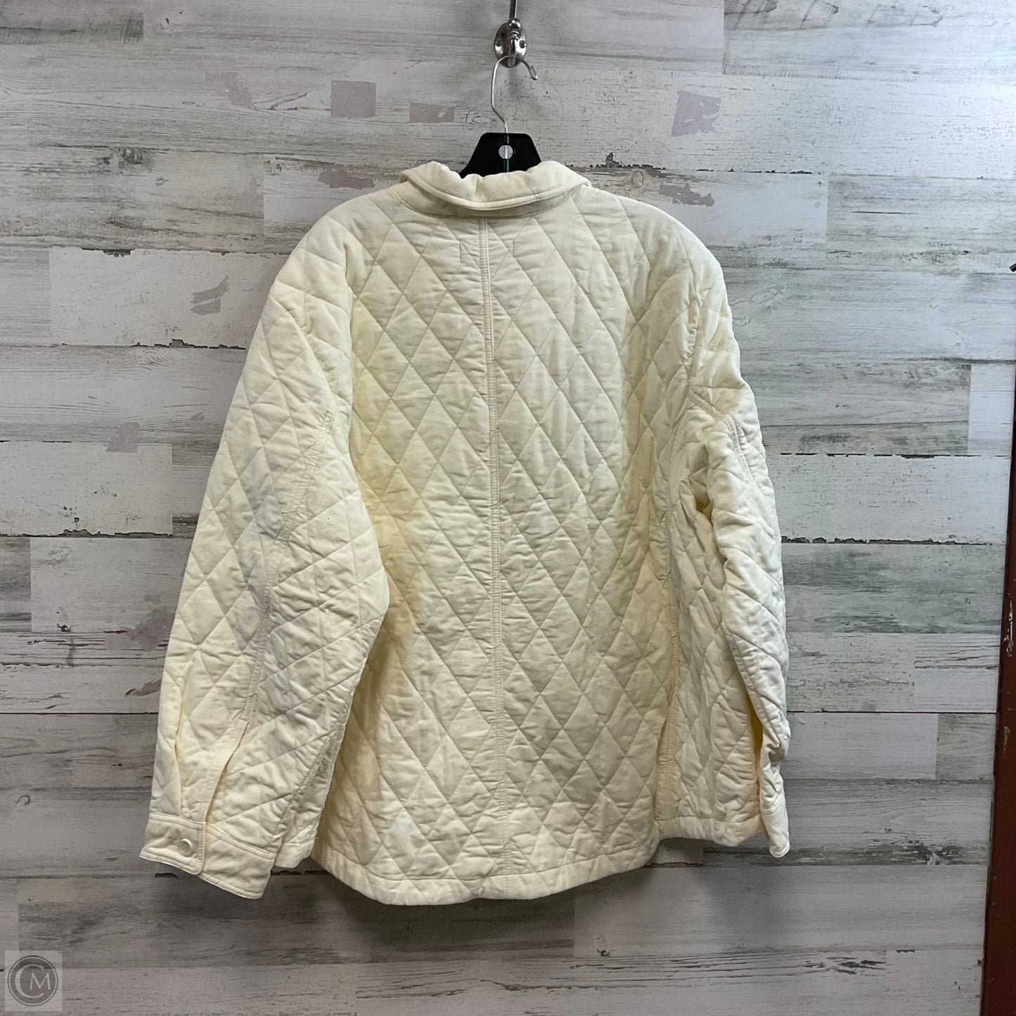 Jacket Puffer & Quilted By Talbots In Cream, Size: 3x