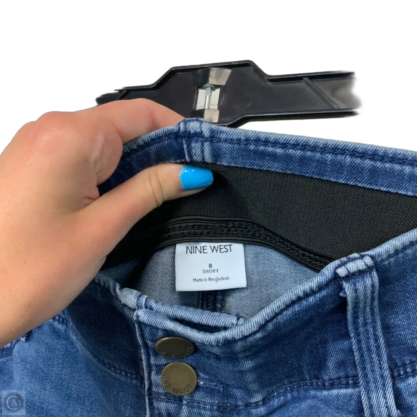 Jeans Straight By Nine West Apparel In Blue Denim, Size: 8