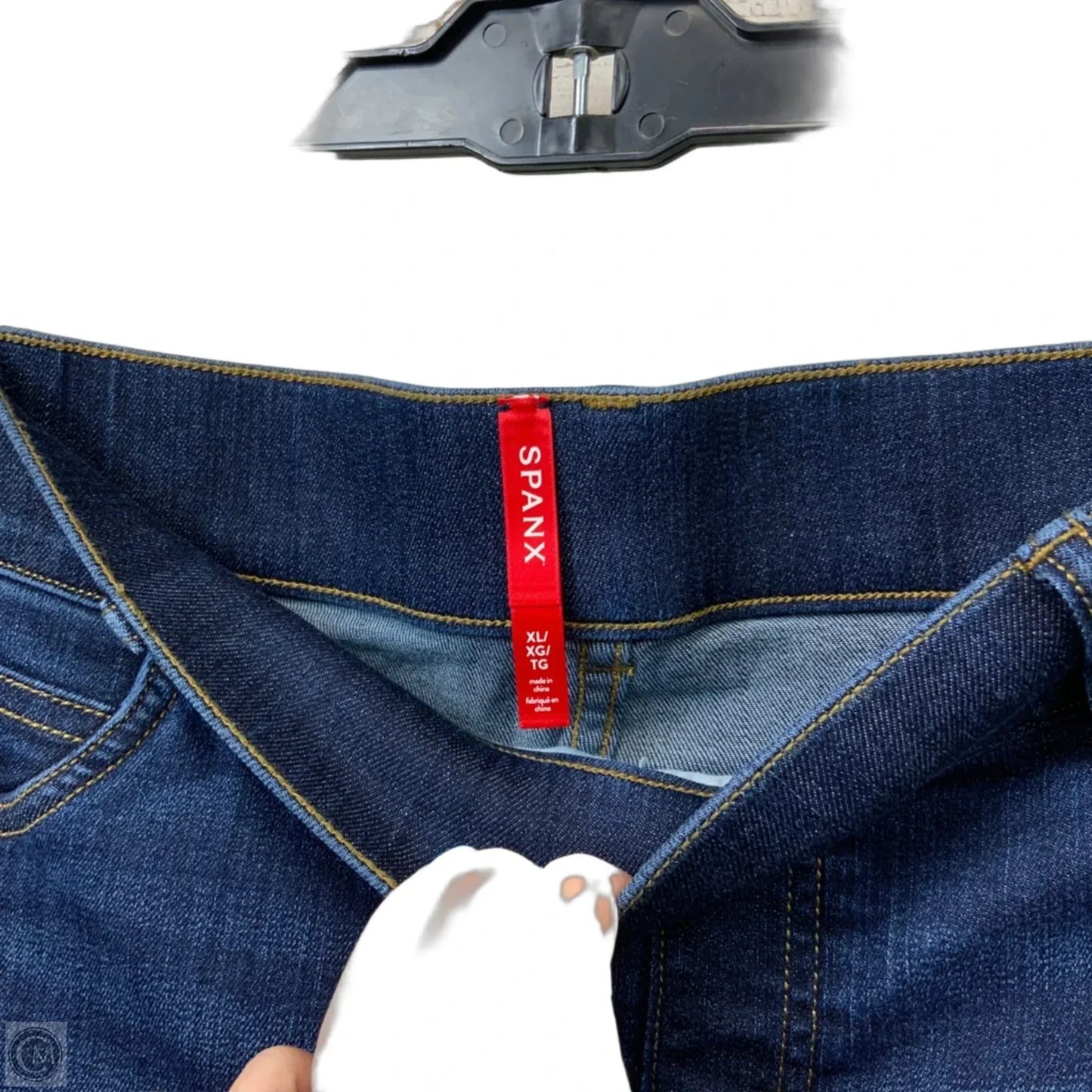 Jeans Boot Cut By Spanx In Blue Denim, Size: Xl