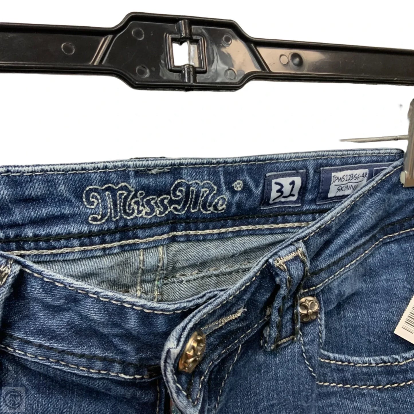 Jeans Skinny By Miss Me In Blue Denim, Size: 12