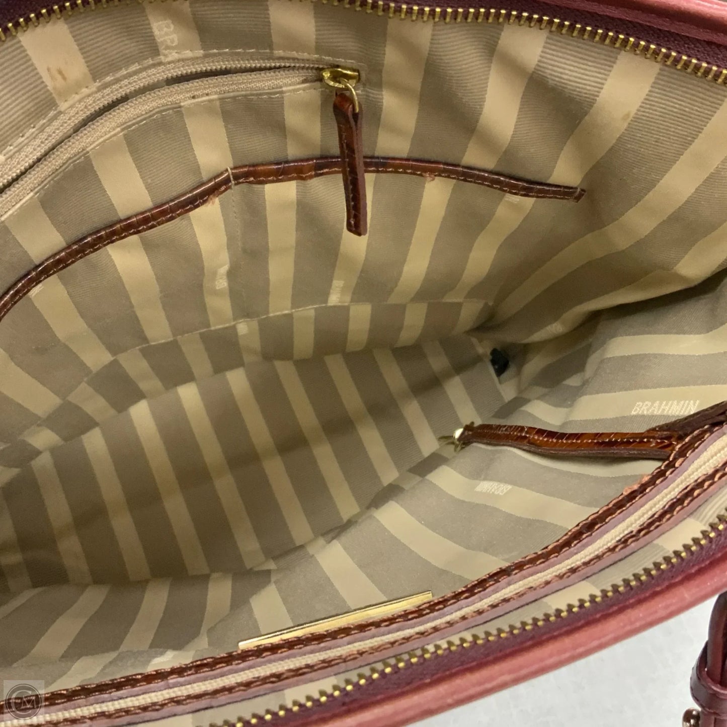 Handbag Designer By Brahmin, Size: Large