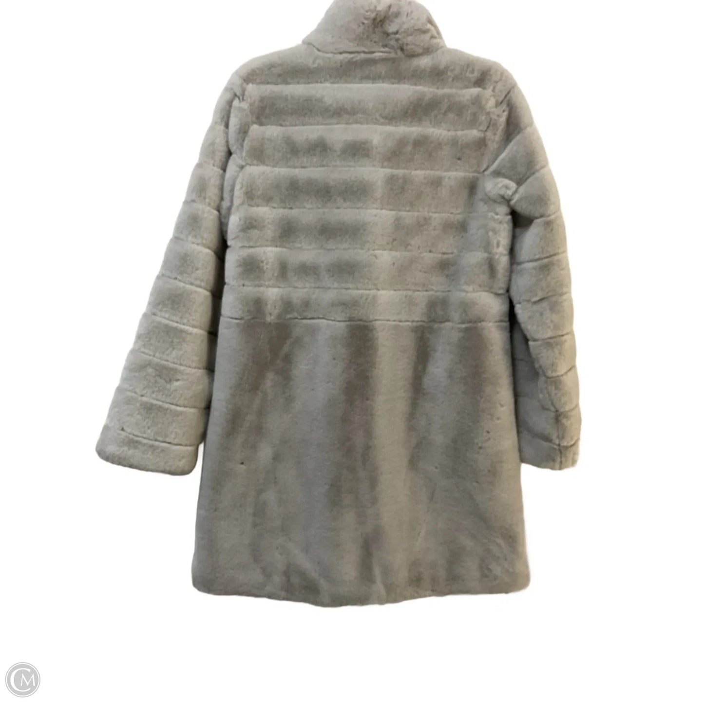 Coat Faux Fur & Sherpa By Jones New York In Grey, Size: Xs