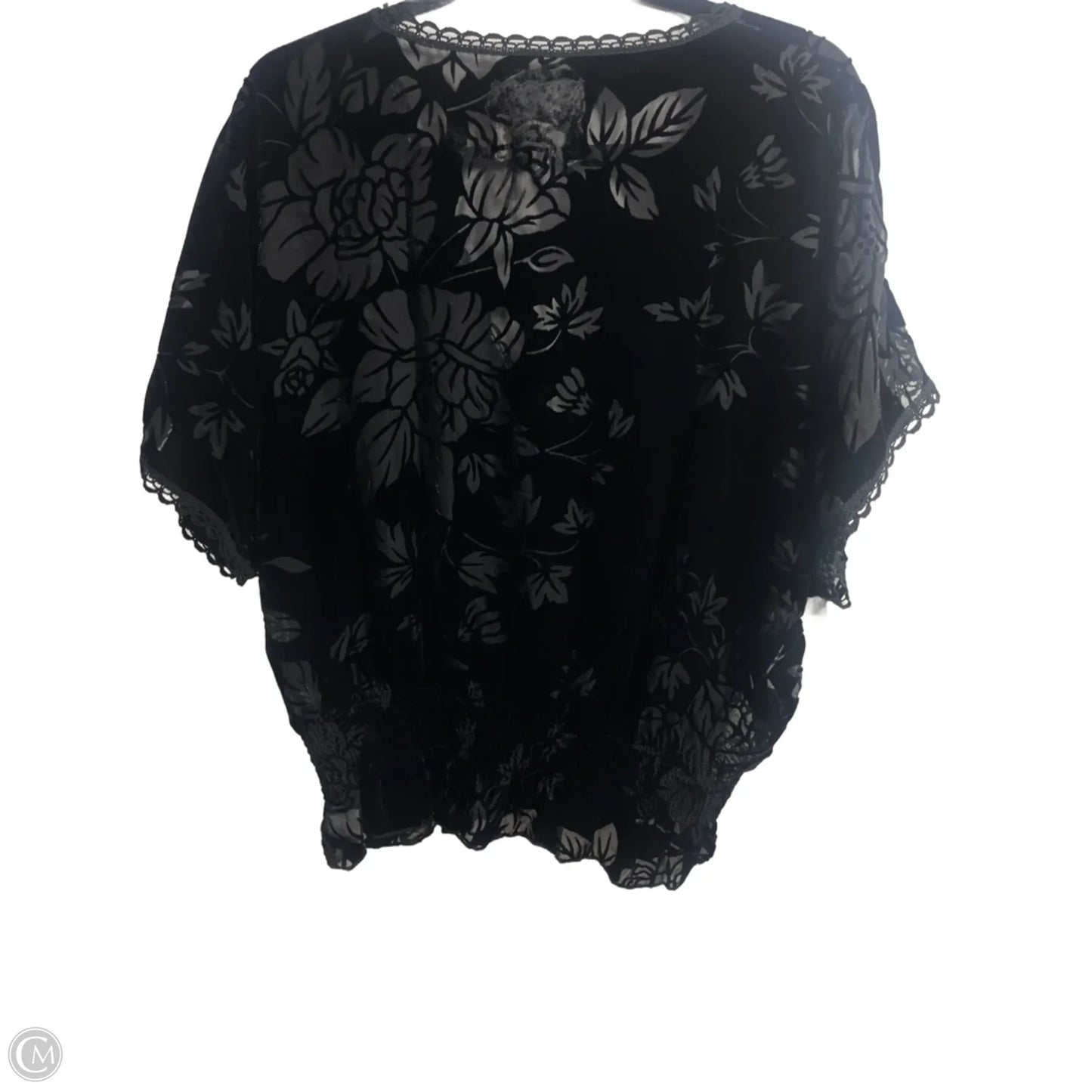Blouse Short Sleeve By Johnny Was In Black, Size: S