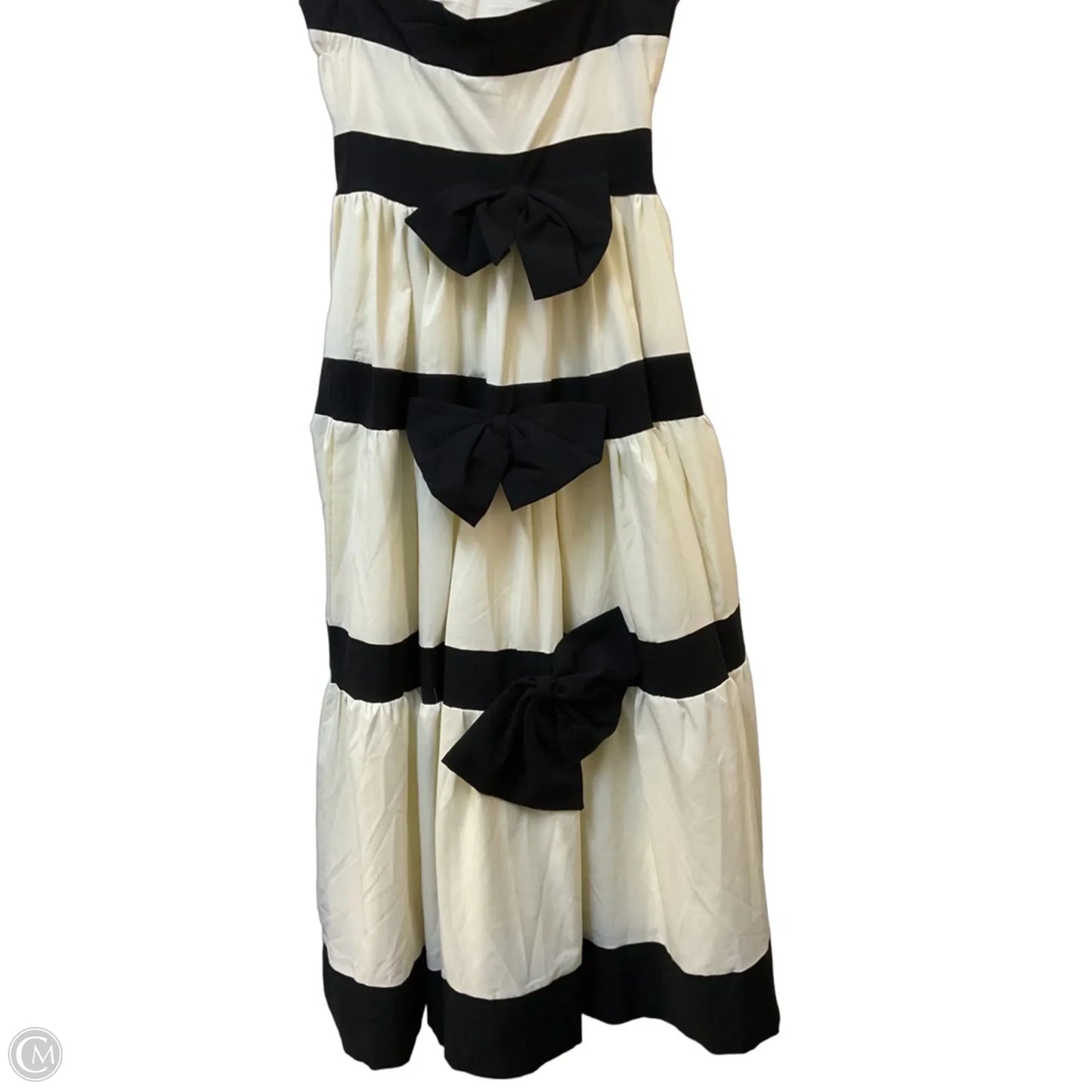 Dress Party Midi By Clothes Mentor In Black & Cream, Size: L