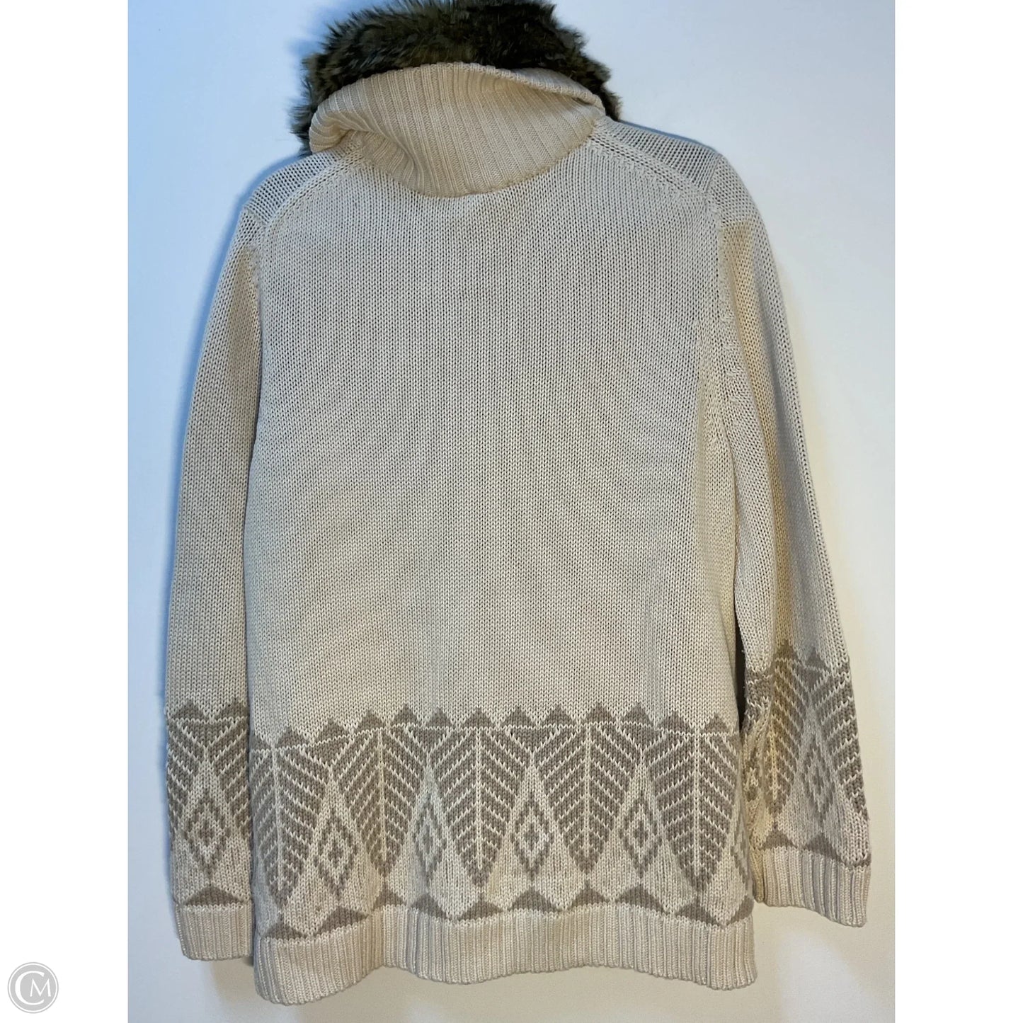 Sweater Cardigan By Coldwater Creek In Cream, Size: 1x