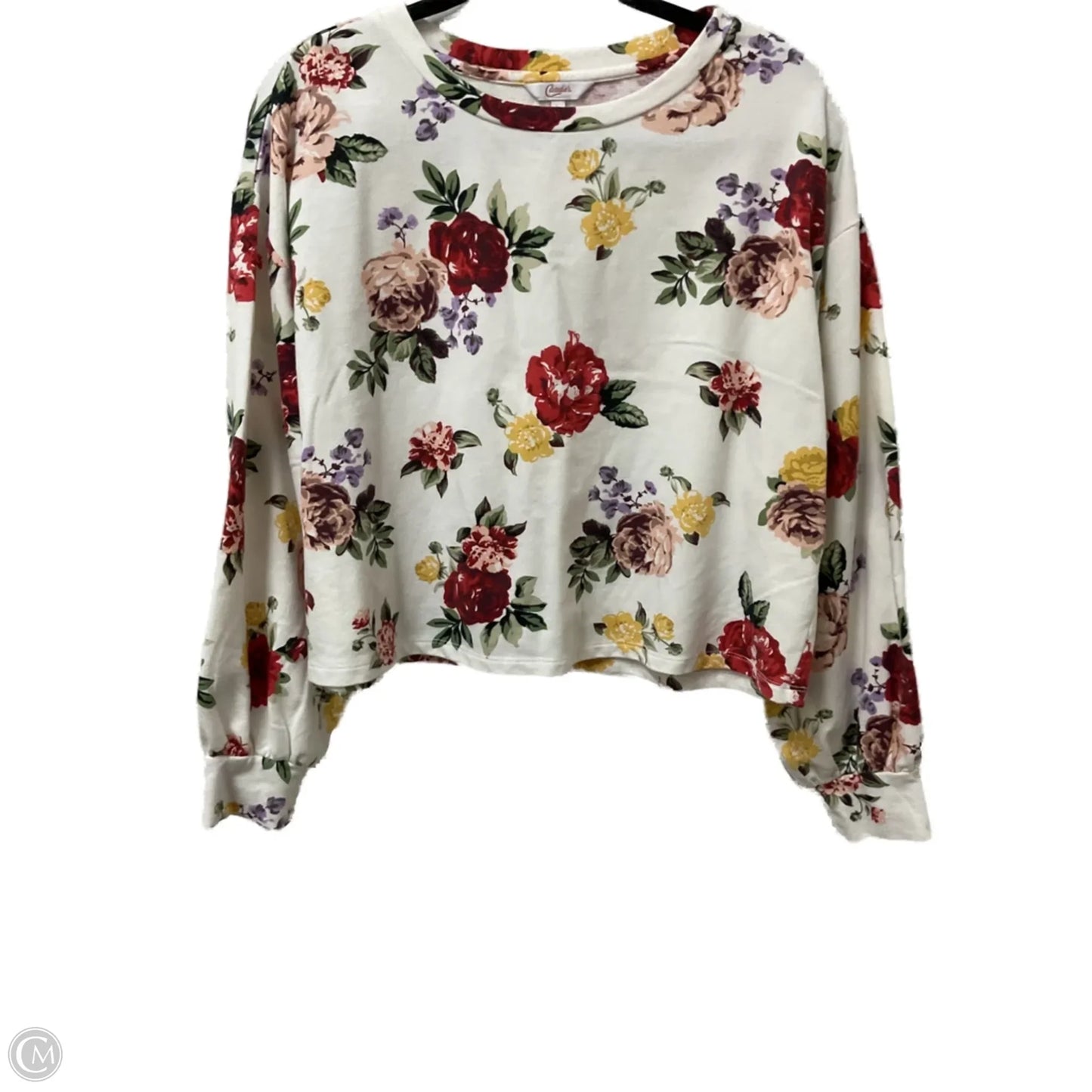 Sweatshirt Crewneck By Candies In White, Size: L