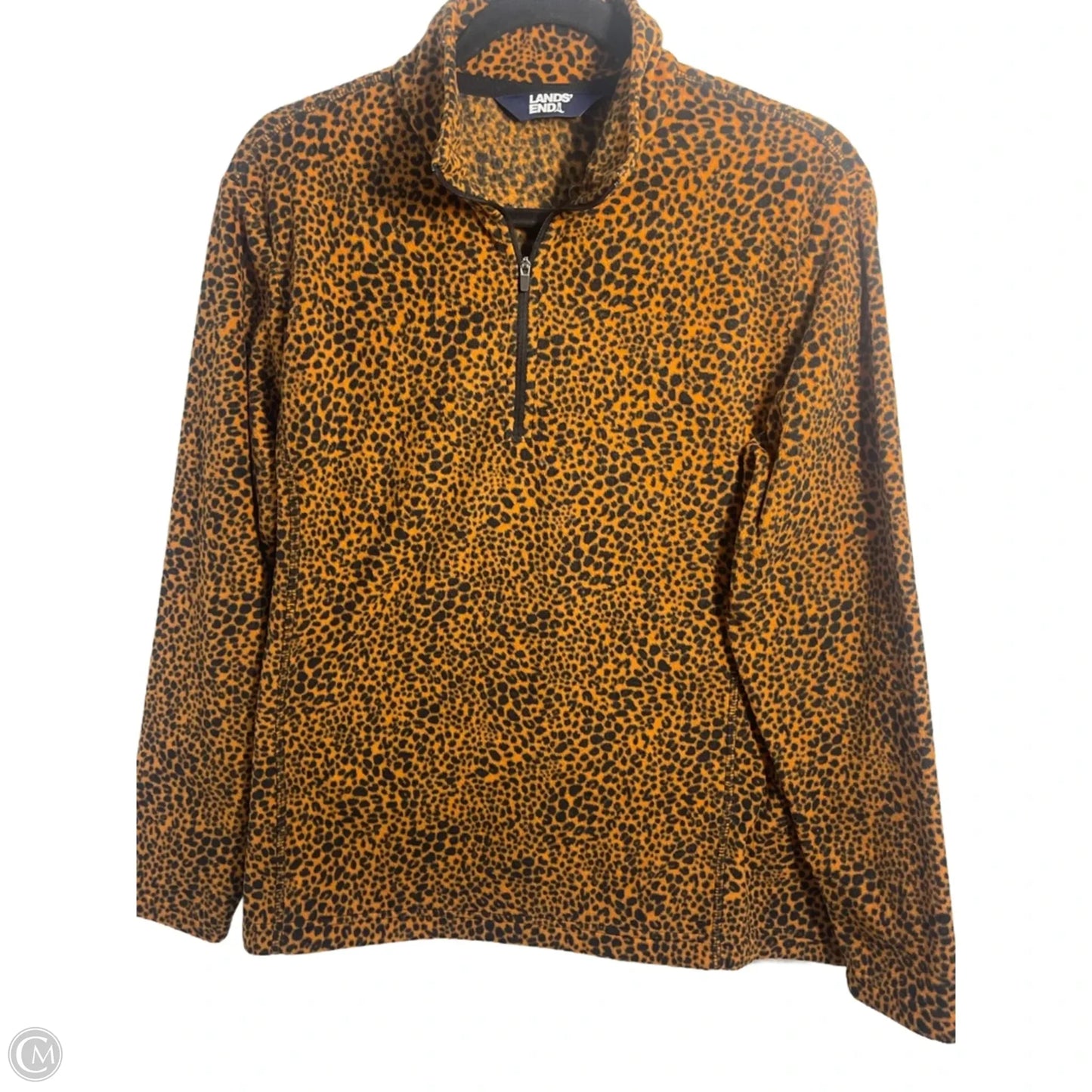 Top Long Sleeve By Lands End In Animal Print, Size: L