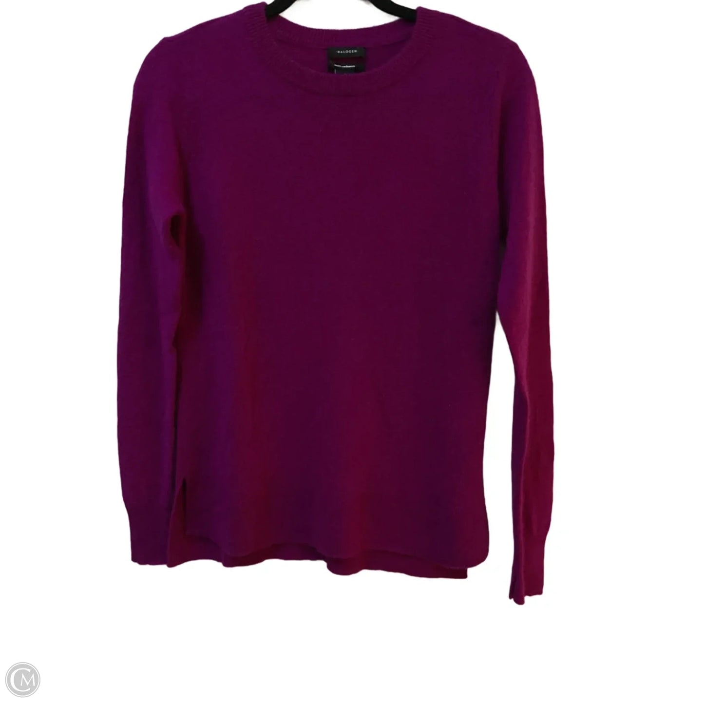 Sweater Cardigan Cashmere By Halogen In Purple, Size: S