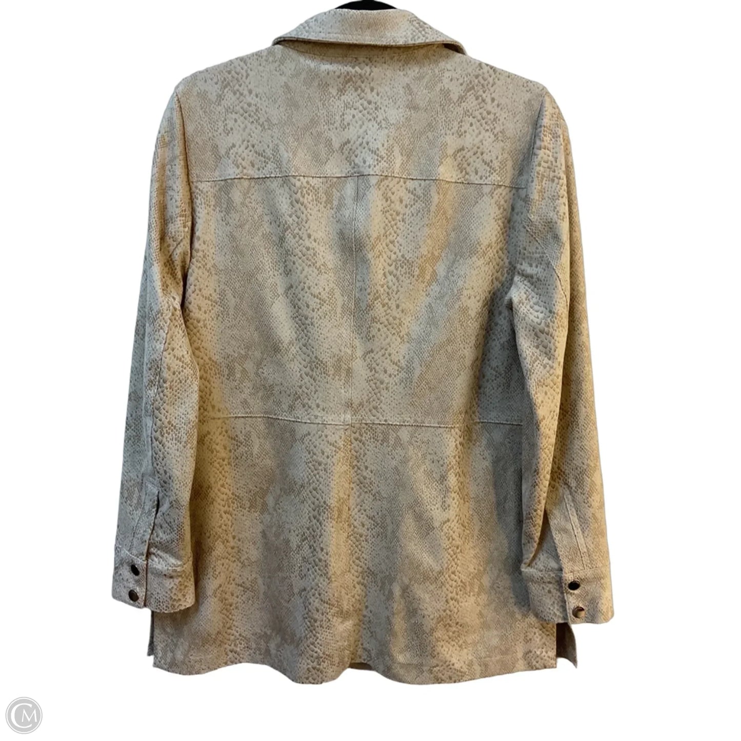 Jacket Shirt By Chicos In Animal Print, Size: S