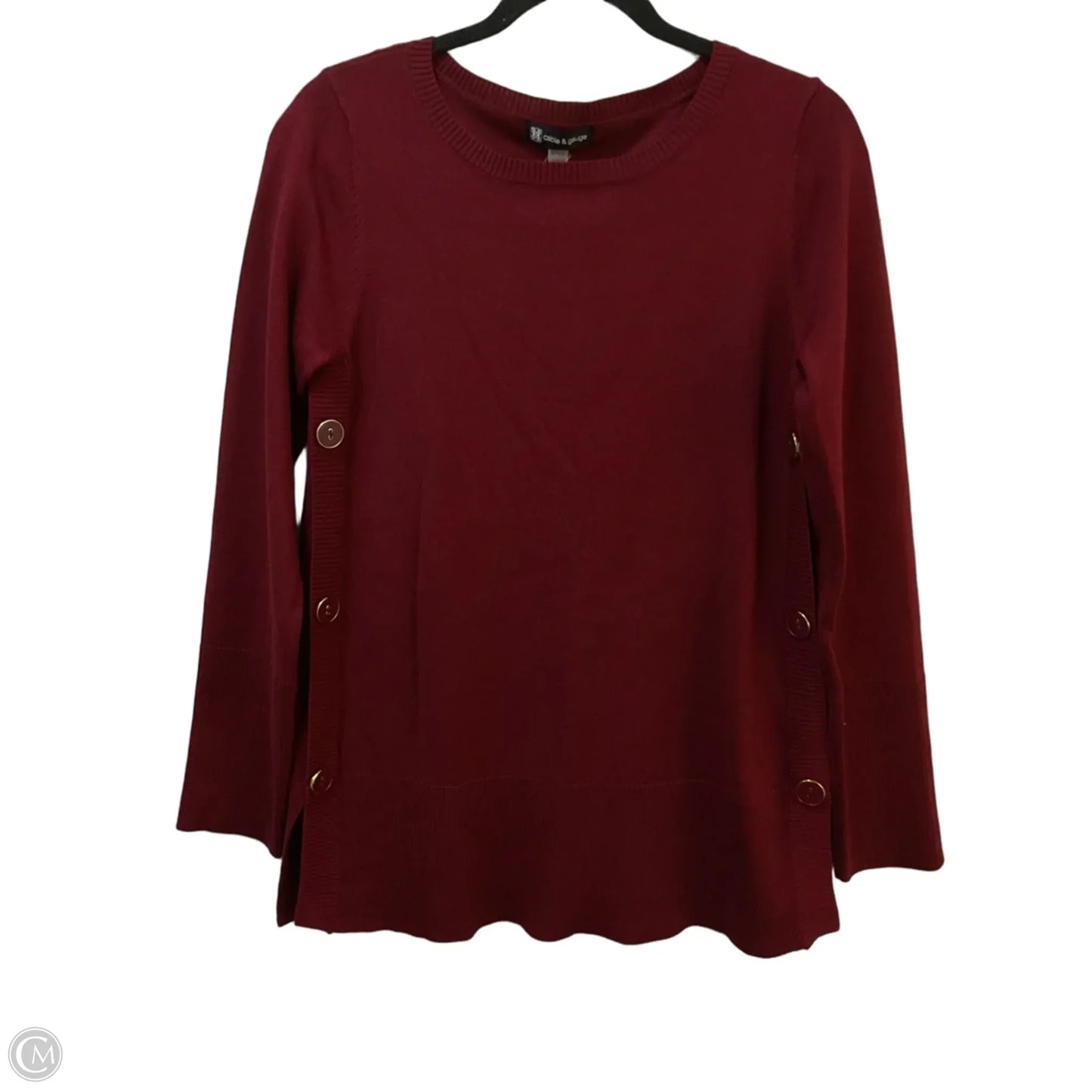 Sweater By Cable And Gauge In Maroon, Size: M