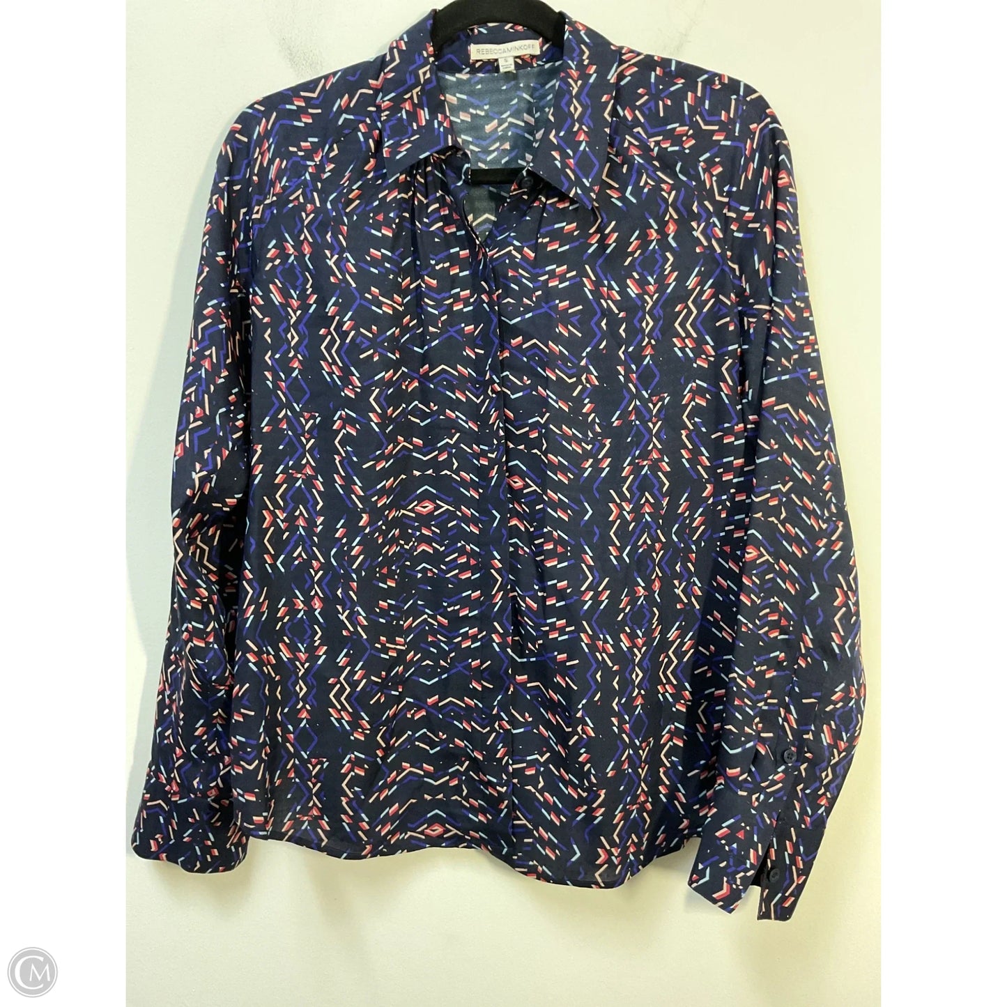Top Long Sleeve Designer By Rebecca Minkoff In Blue & Purple, Size: S