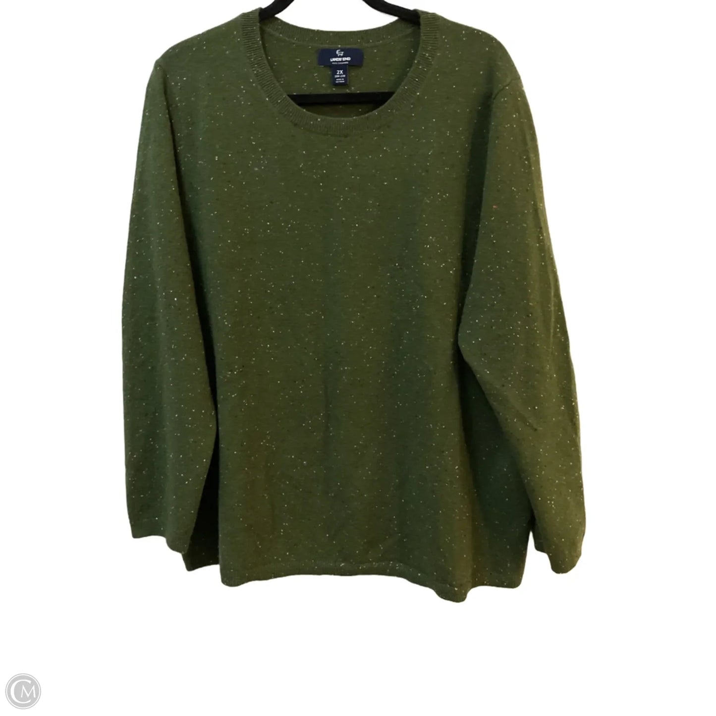 Sweater By Lands End In Green, Size: 2x