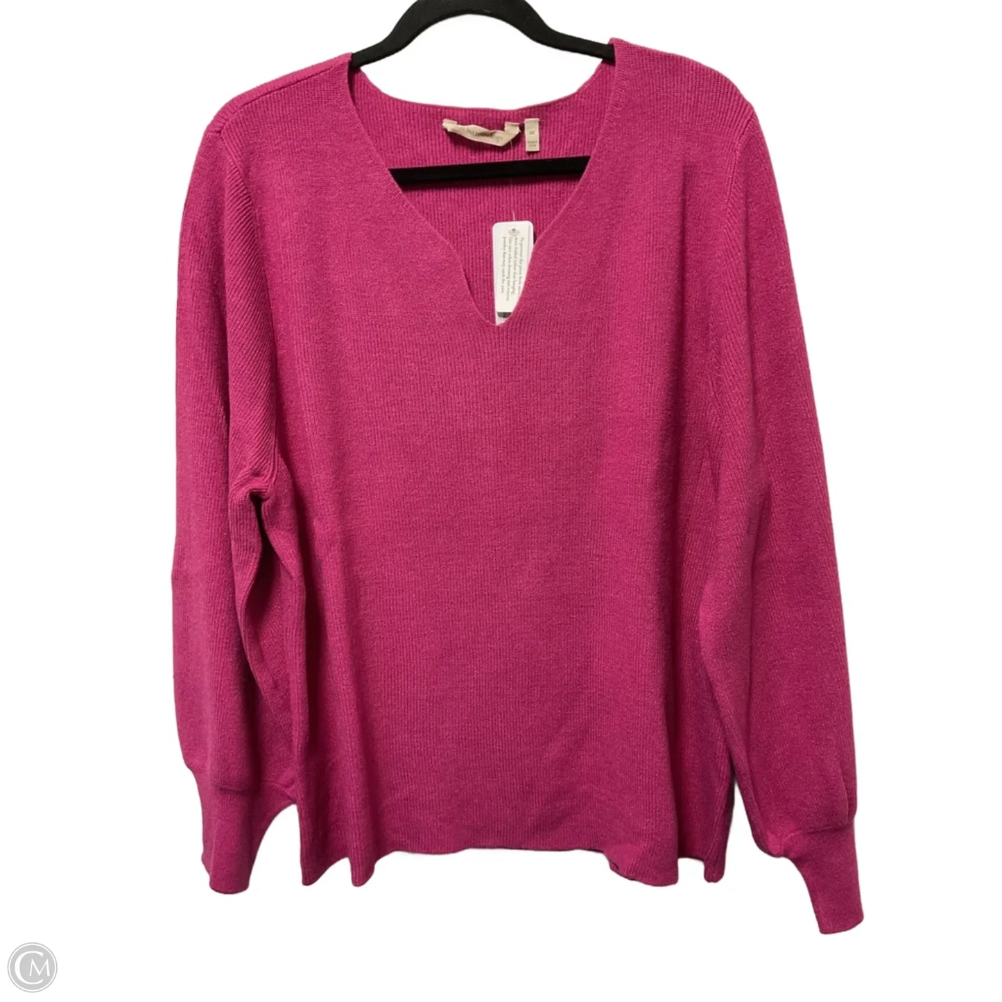 Sweater By Soft Surroundings In Pink, Size: 2x