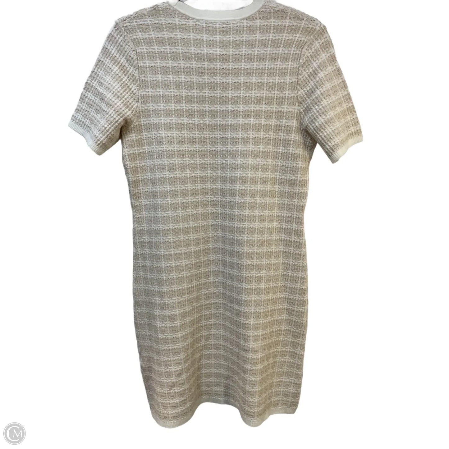 Dress Sweater By Cmb In Cream & Tan, Size: M