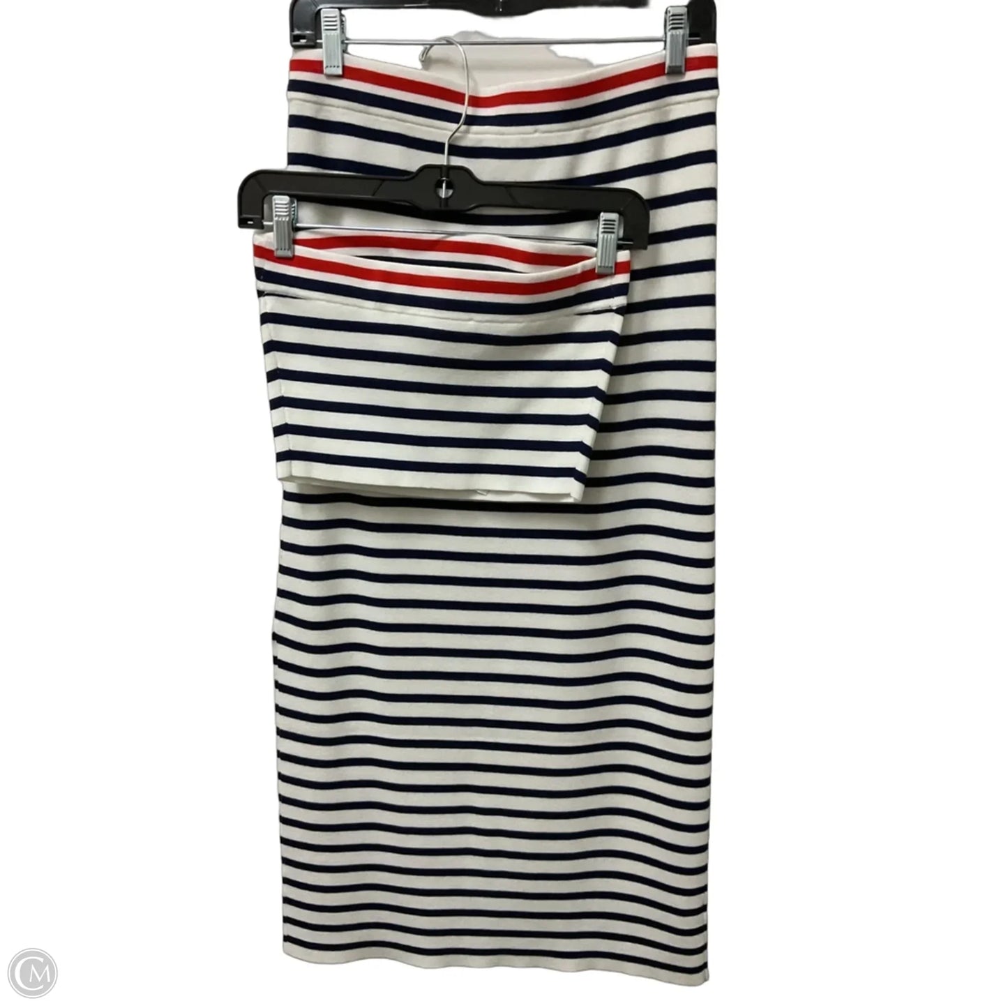 Skirt Set 2pc By Loft In Blue & Red & White, Size: M